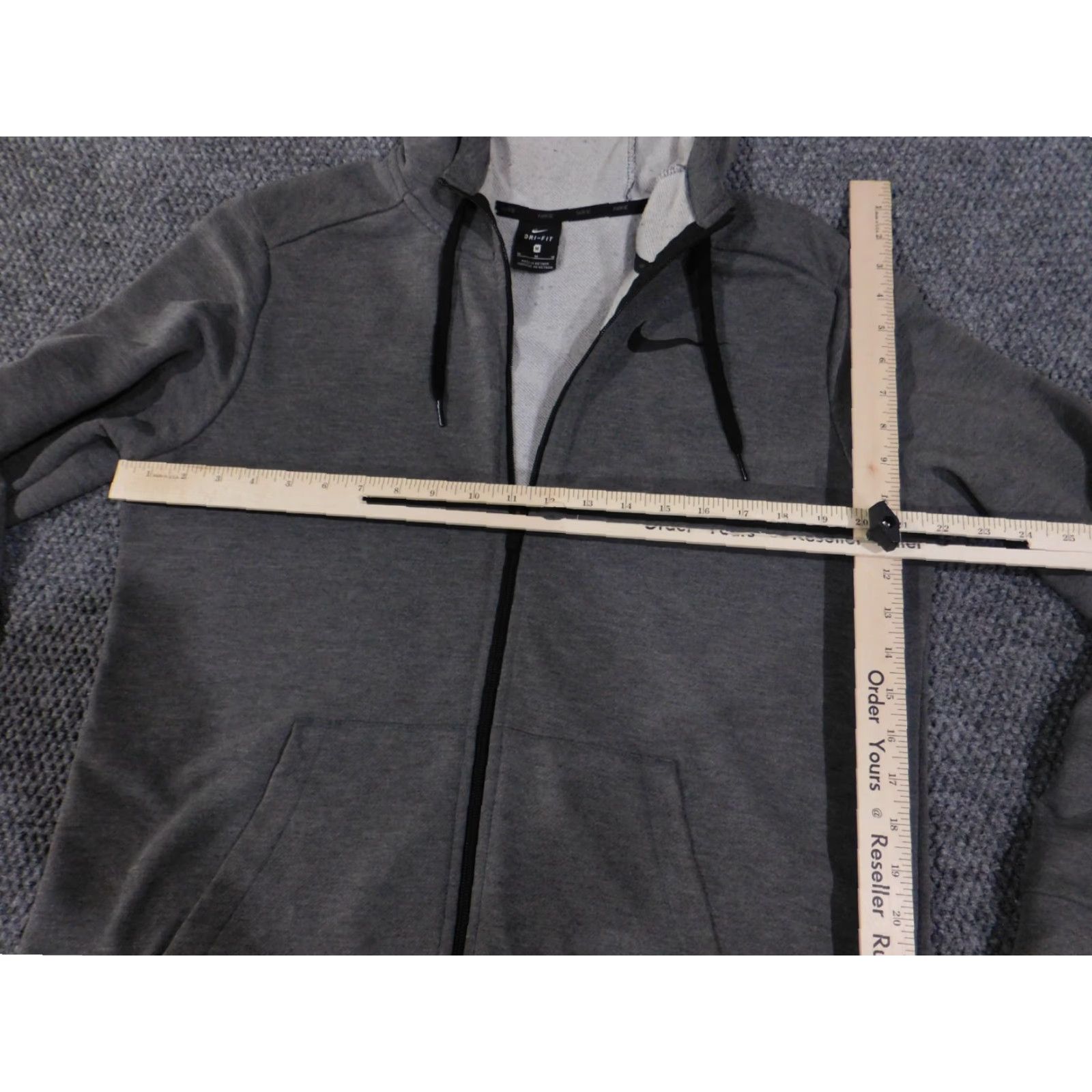 Nike Nike Hoodie Mens Medium Gray Swoosh Logo Pullover Sweatshirt Full Zip Active Size US M / EU 48-50 / 2 - 5 Thumbnail