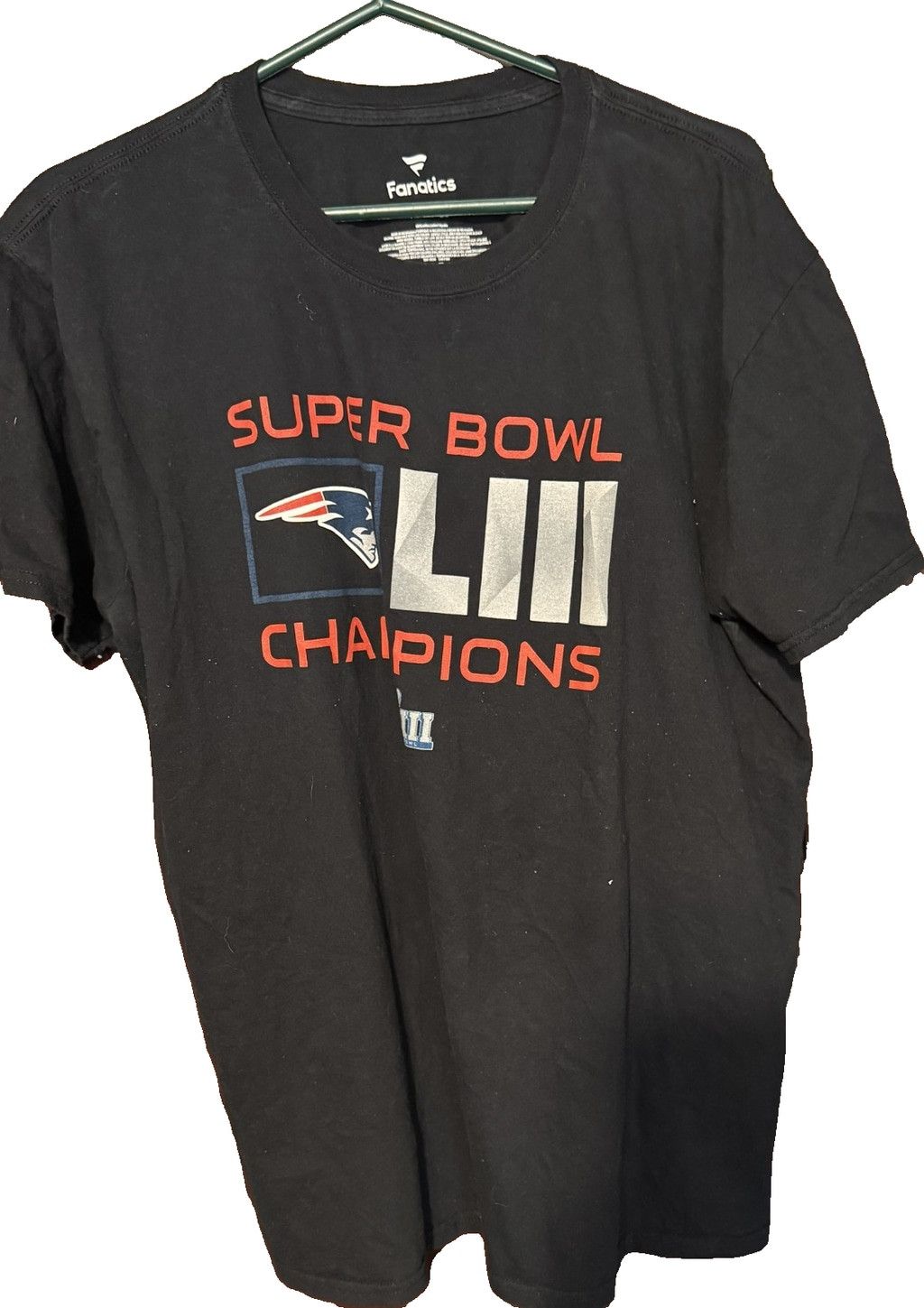 NFL New England Patriots Fanatics Super Bowl LIII Champions Men' Size US XL / EU 56 / 4 - 1 Thumbnail