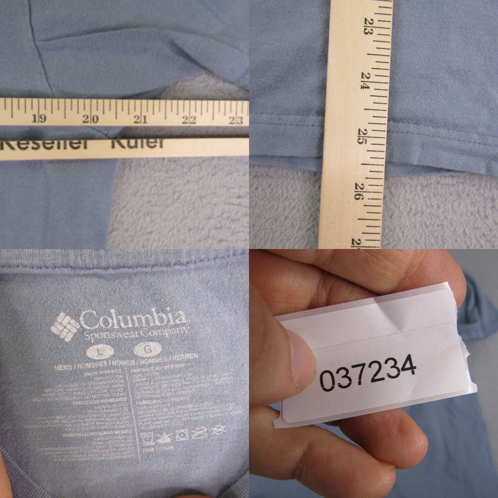 Vintage VINTAGE Columbia Graphic Print Shirt Mens Large Blue Fishing USA American Flag Outdoor Gear Size US L / EU 52-54 / 3 - 8 Thumbnail