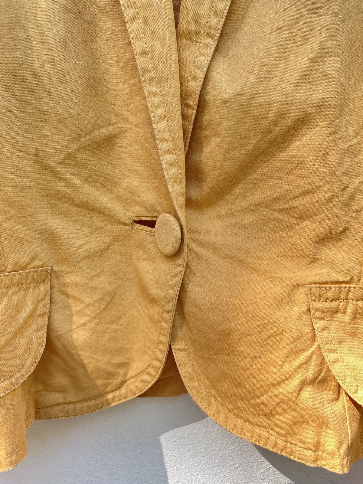 Designer FRANCO MONTANARINI Yellow Blazer Jacket Size ONE SIZE - 4 Thumbnail