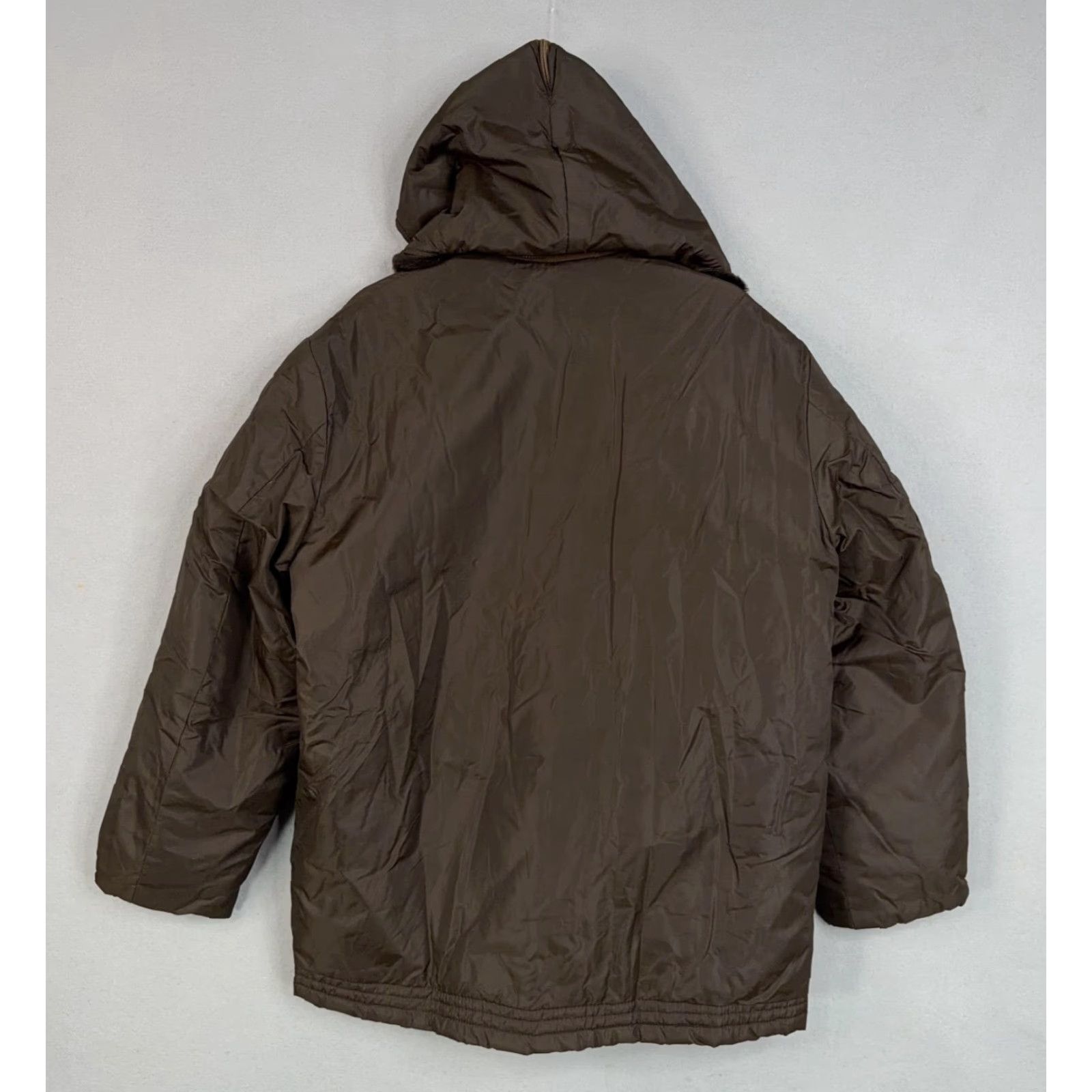 Vintage VINTAGE Parka Coat Mens XL Hooded Quilted Insulated Removable Hood Nylon Brown ZIP Size US XL / EU 56 / 4 - 7 Thumbnail