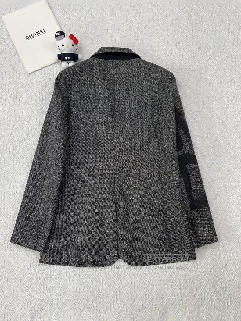 Dior Dior Gray letter suit jacket Size XXS / US 00 / IT 34 - 3 Thumbnail