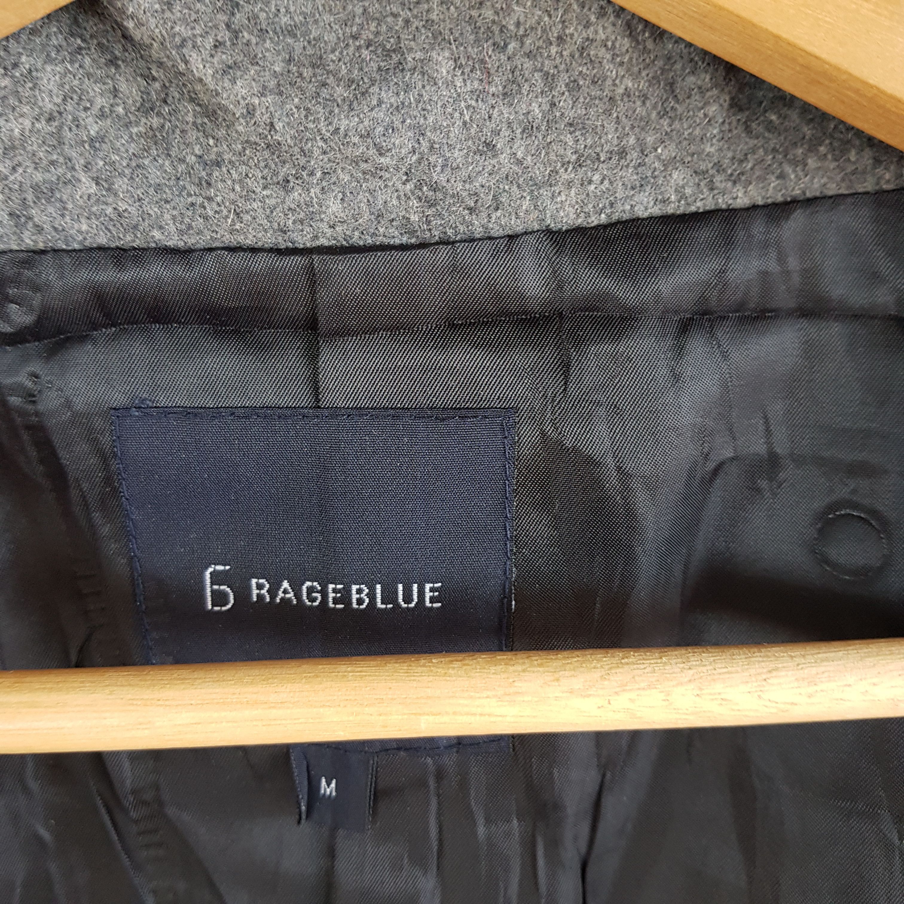 Japanese Brand × RAGEBLUE × Vintage Japanese 6 Rageblue Varsity Jacket Hoodie Wool Jacket Size US S / EU 44-46 / 1 - 6 Thumbnail