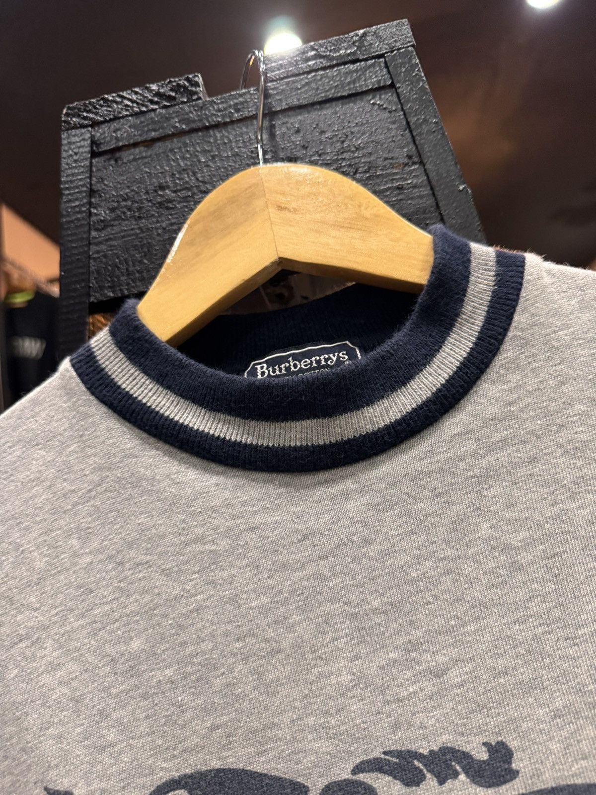 Burberry Prorsum 80s Burberrys USA Prorsum Knight Raglan Sweatshirt Grey Navy Size US M / EU 48-50 / 2 - 10 Thumbnail