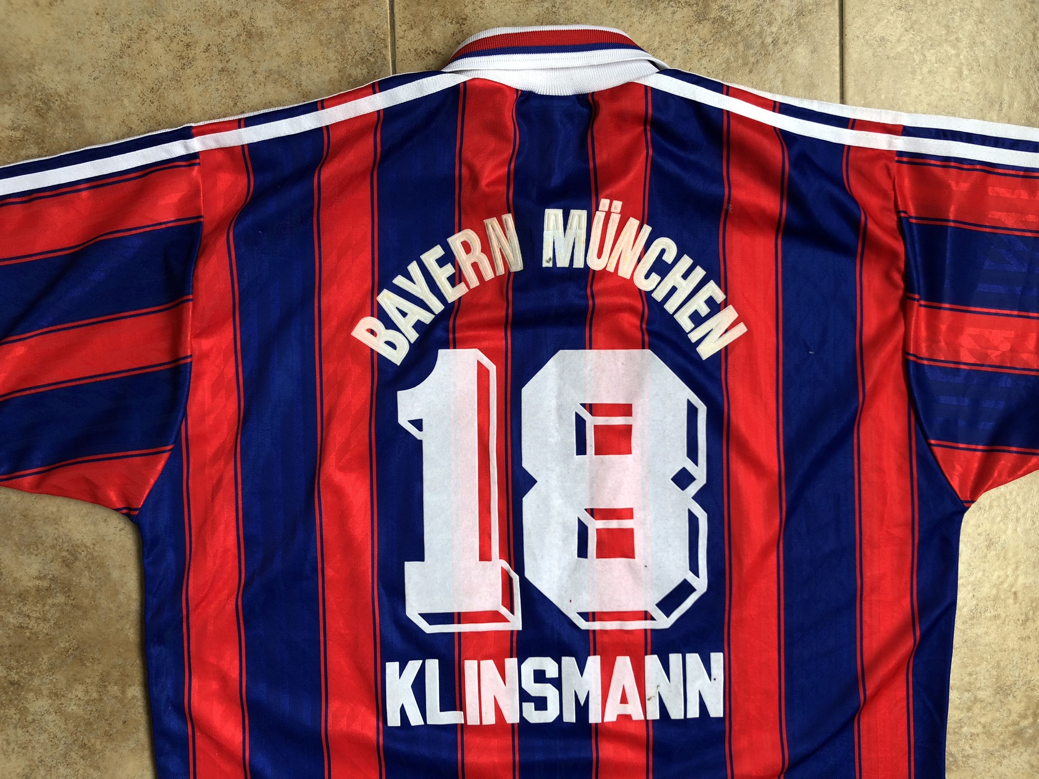 Adidas Bayern Munich Home football shirt 1995-1997 #18 Klinsmann Size US XL / EU 56 / 4 - 15 Thumbnail