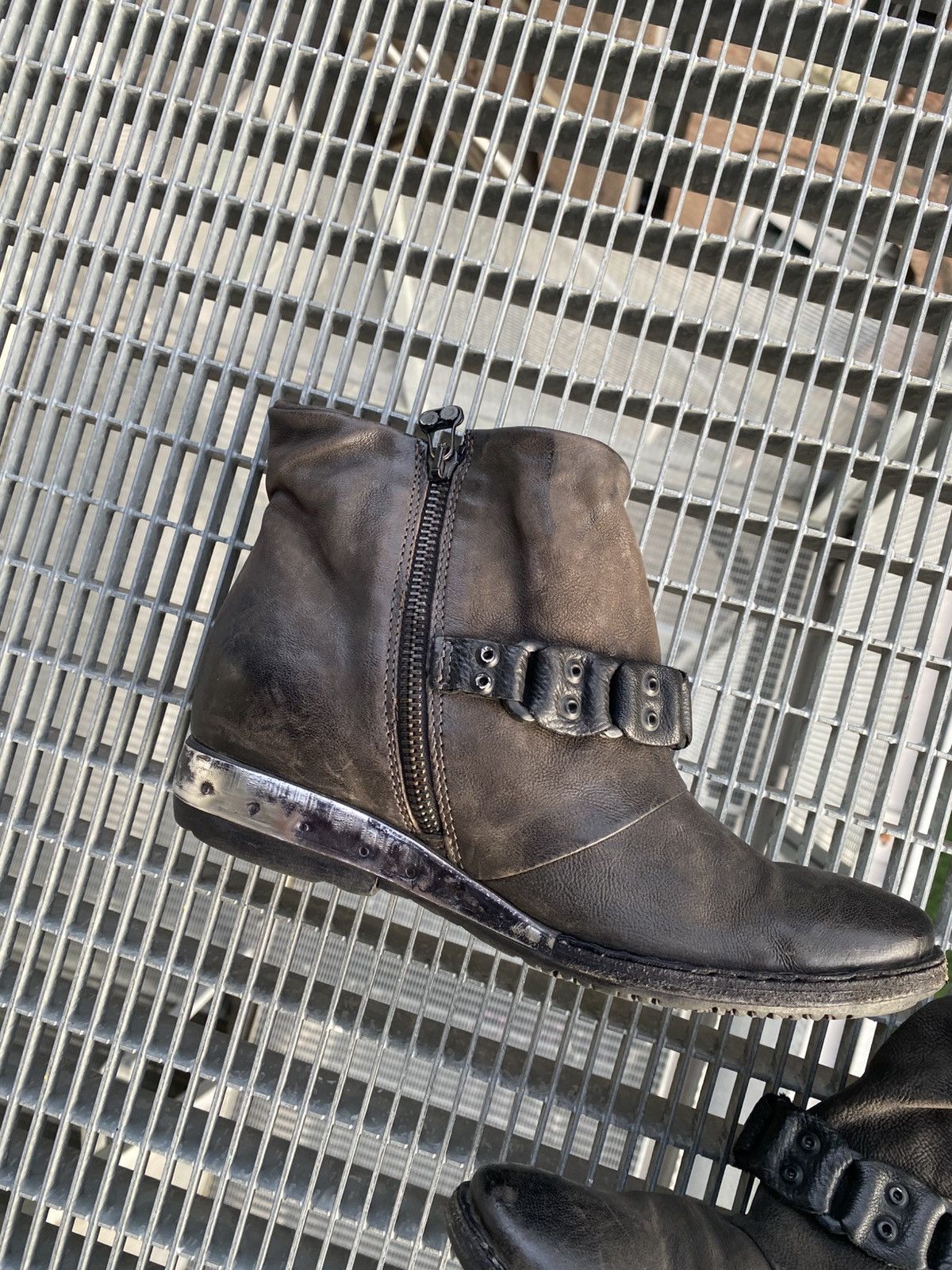 A.S.98 A.S.98 Avant-garde Leather Ankle Wadge Boots Size US 8 / IT 38 - 8 Thumbnail