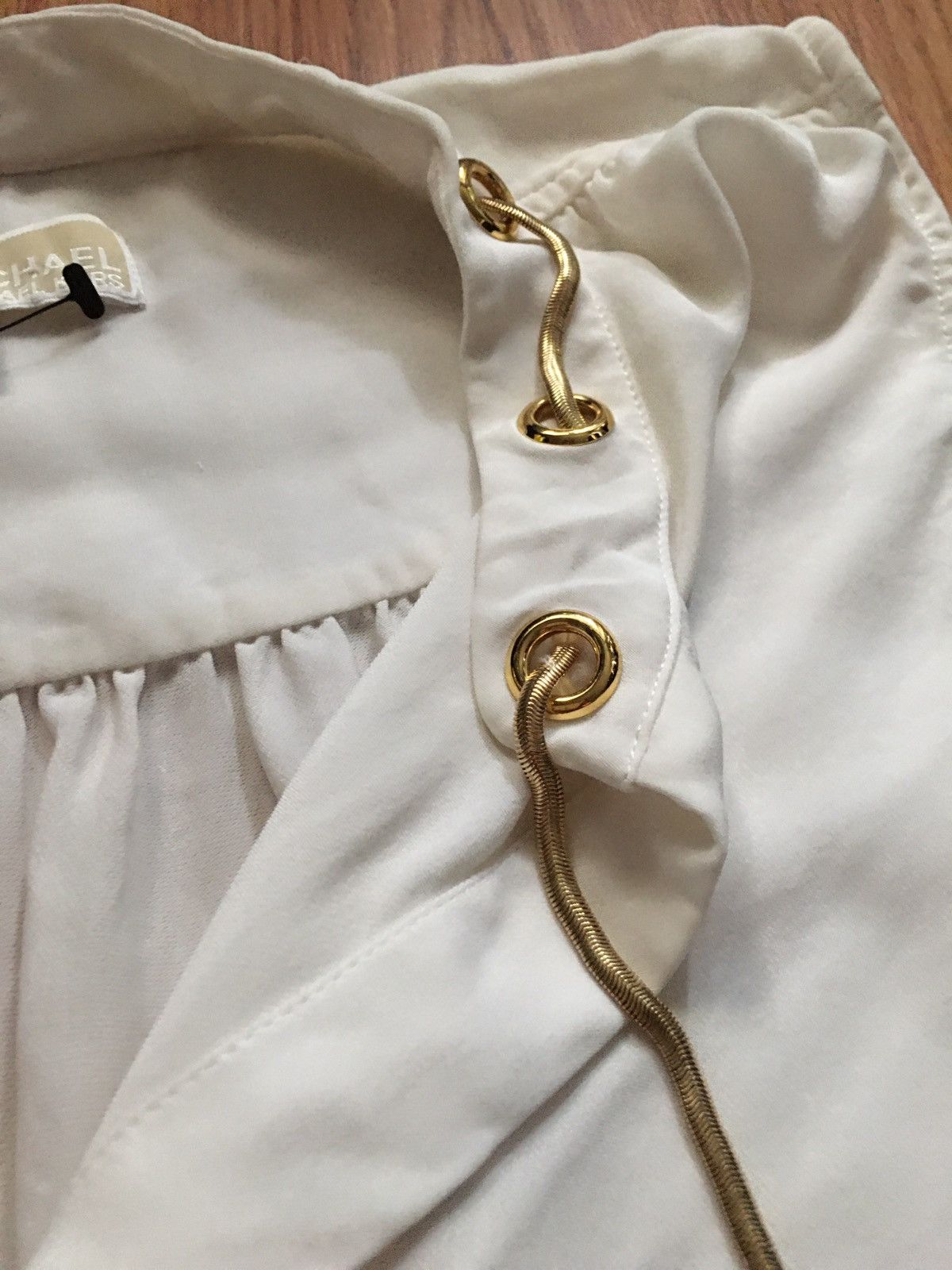 Michael Kors Michael Kors Chain-Neck Silk Blouse Sleeveless Size L Size L / US 10 / IT 46 - 10 Thumbnail