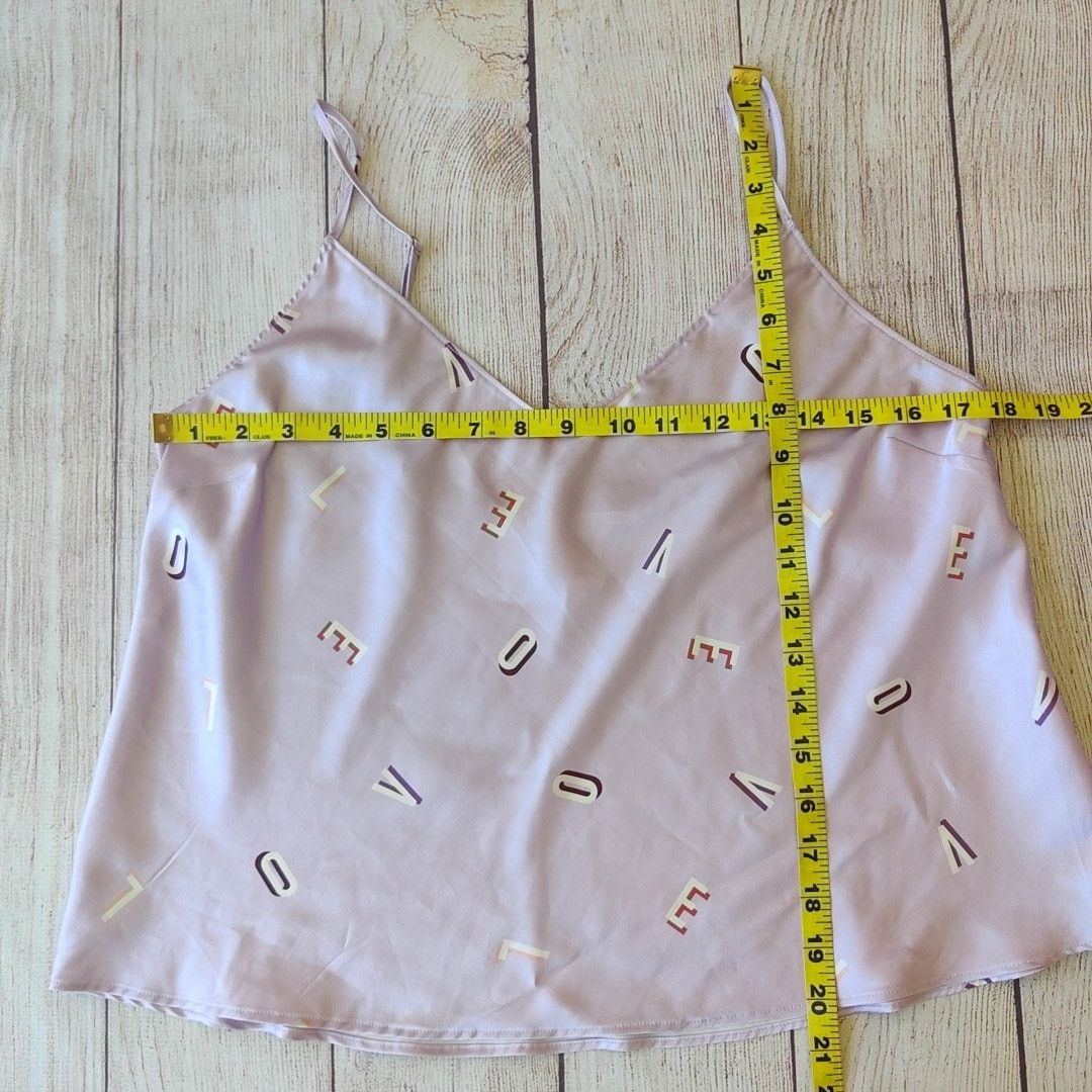 Victoria's Secret Victoria's Secret satin lavender love letter camisole sz L Size L / US 10 / IT 46 - 6 Thumbnail