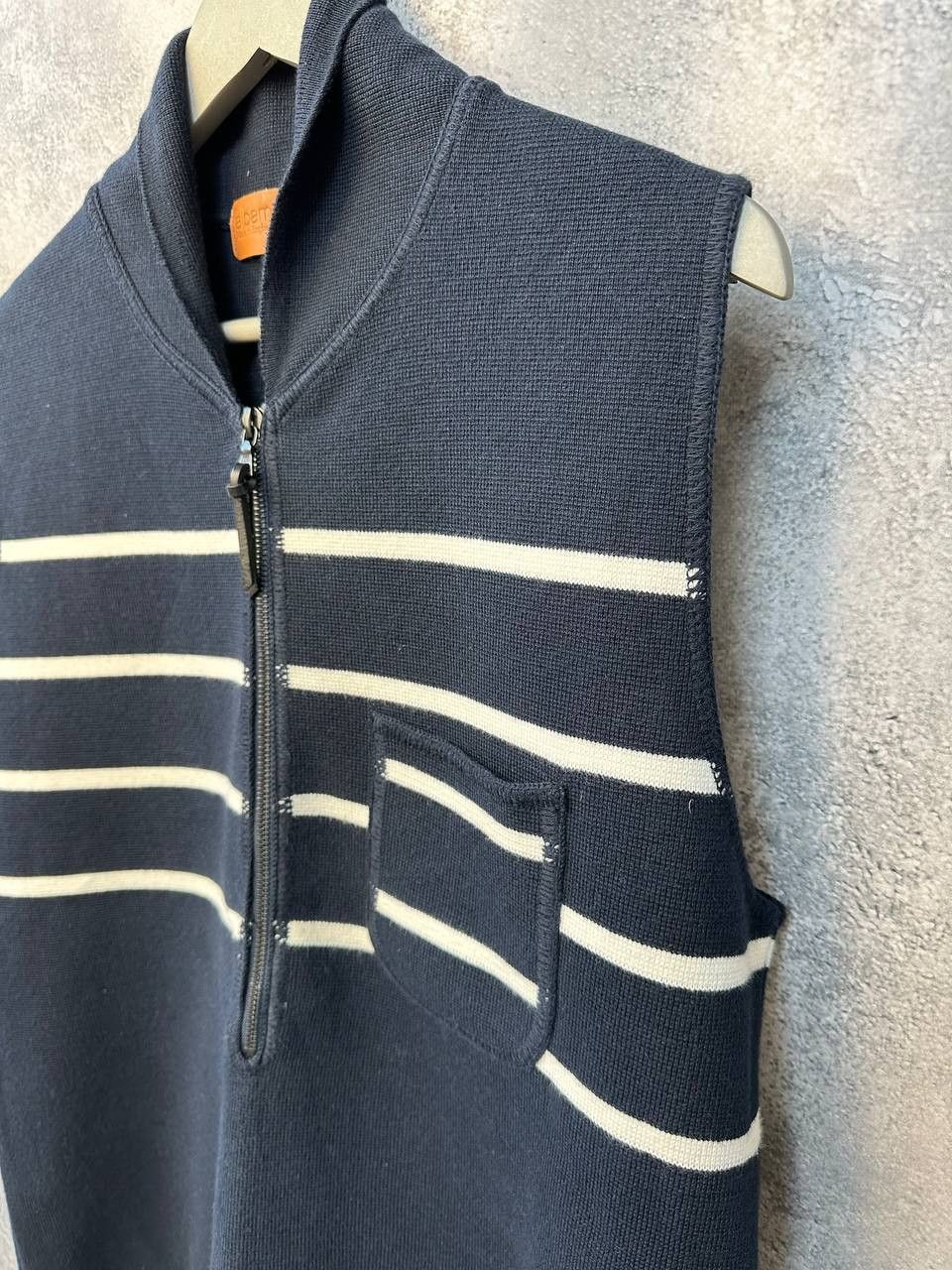 Albam × Black Label × Designer Albam Vest Gilet Sleevless Striped Sweater England Zip Size US M / EU 48-50 / 2 - 6 Thumbnail