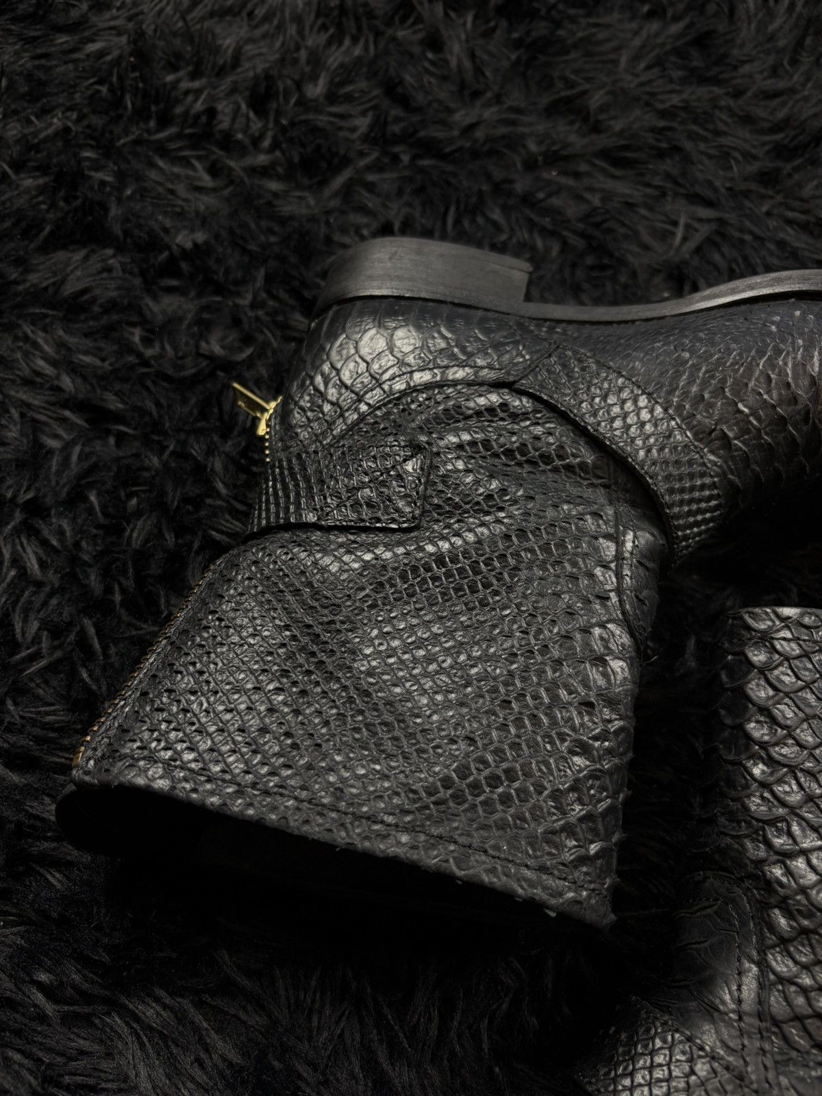Other Rick Owens Style Archive Python Snake Skin Leather Boots Size US 7 / EU 40 - 4 Thumbnail