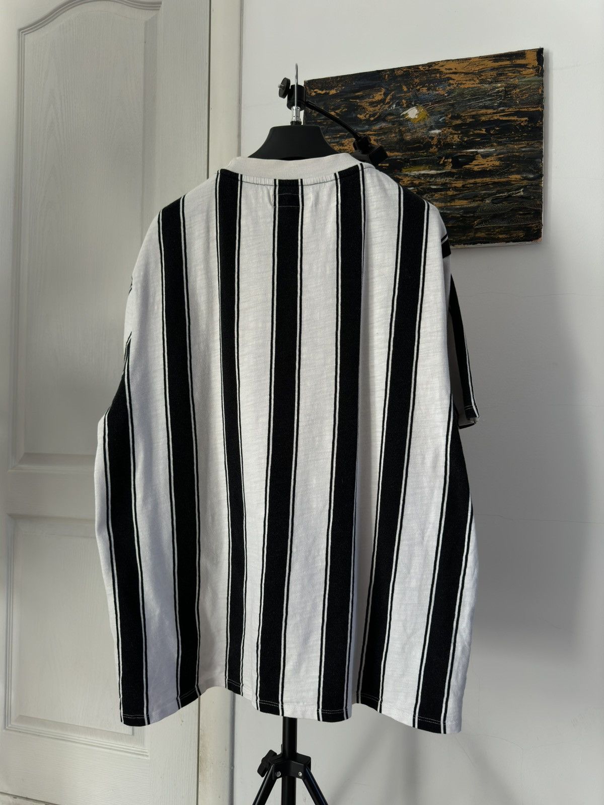 A$AP Rocky × Guess × Vintage Vintage GUESS like ASAP ROCKY Striped Spellout T Shirt Size US XL / EU 56 / 4 - 2 Thumbnail