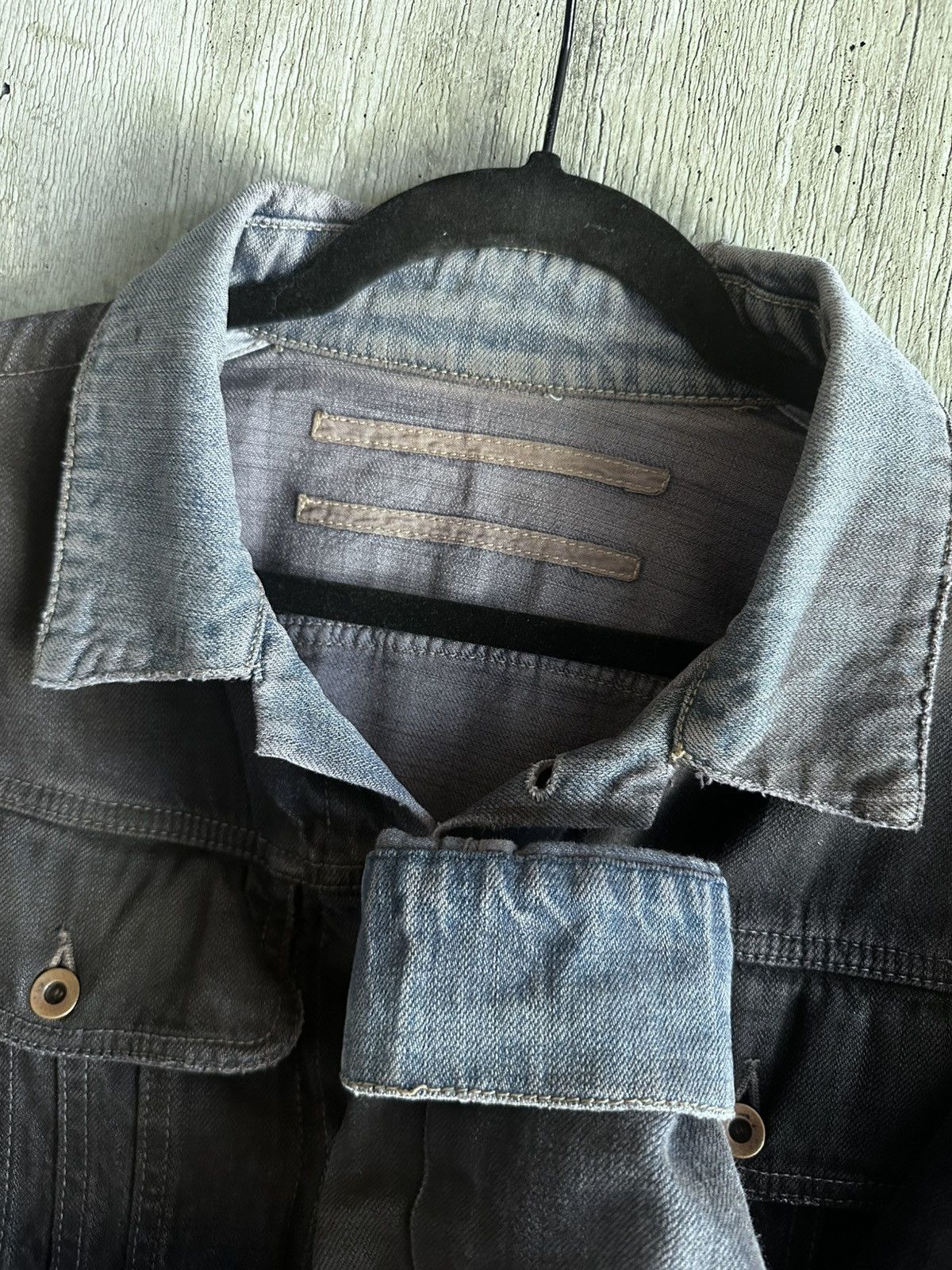 Rick Owens × Rick Owens Drkshdw RICK OWENS DENIM JACKET ARCHIVE WASHED DYE FW06 DUSTULATOR Size US M / EU 48-50 / 2 - 7 Thumbnail