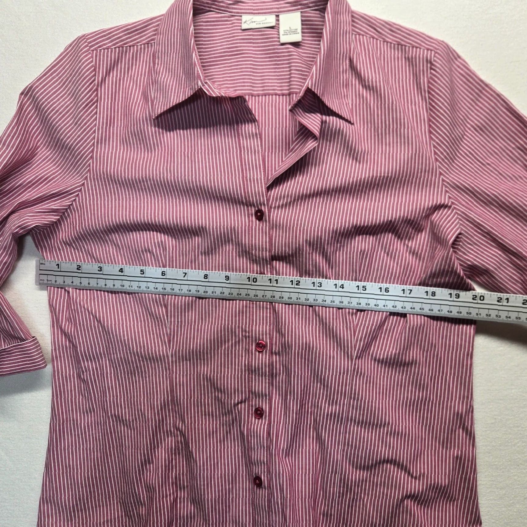 Vintage VINTAGE Kim Rogers Shirt Short Sleeve Button-Up Adult Women L Blue Striped 90s Theme Mens Womens? Size L / US 10 / IT 46 - 4 Thumbnail