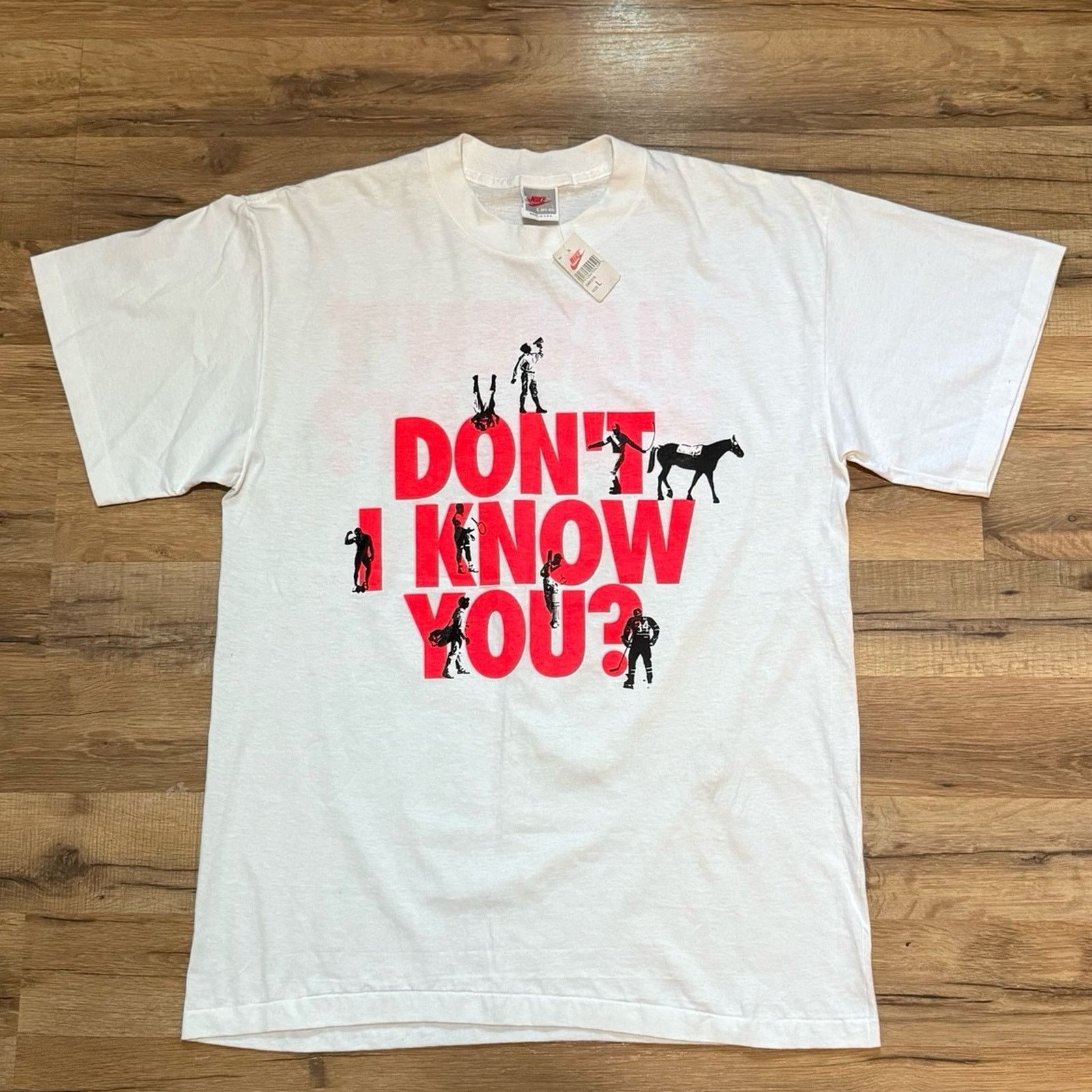 Nike 80s Nike Bo Jackson Don’t I Know You Short Sleeve Shirt Size US L / EU 52-54 / 3 - 1 Thumbnail