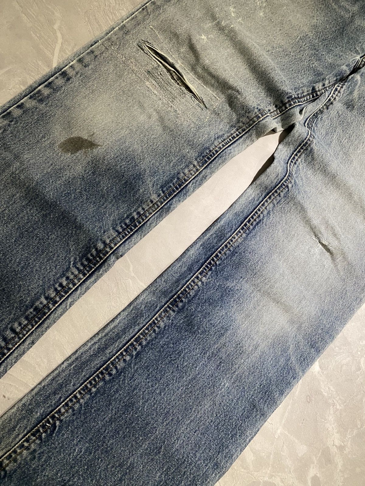 Japanese Brand Slim Fit Washed Denim Classic Fade Everyday Drip Size US 33 - 4 Thumbnail