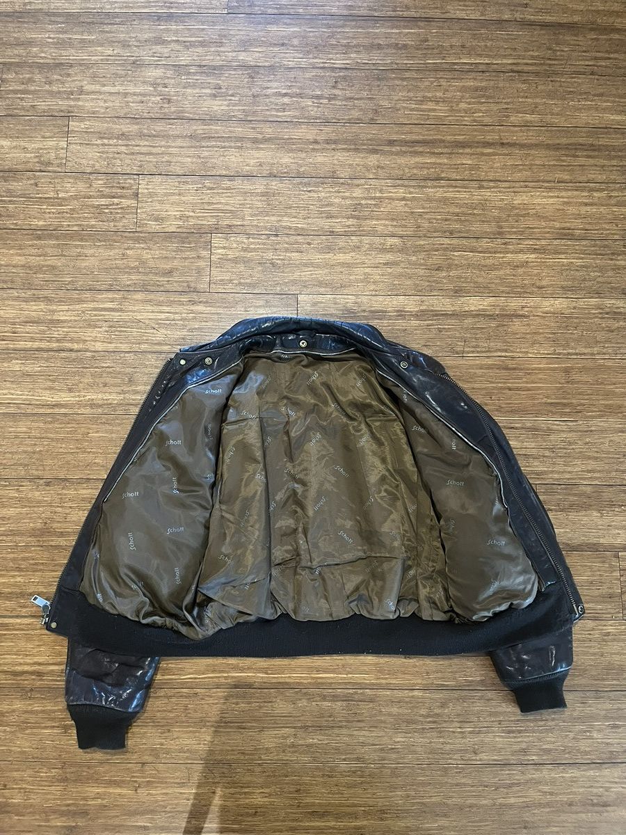Schott Schott vintage 90s leather jacket Size US L / EU 52-54 / 3 - 7 Thumbnail
