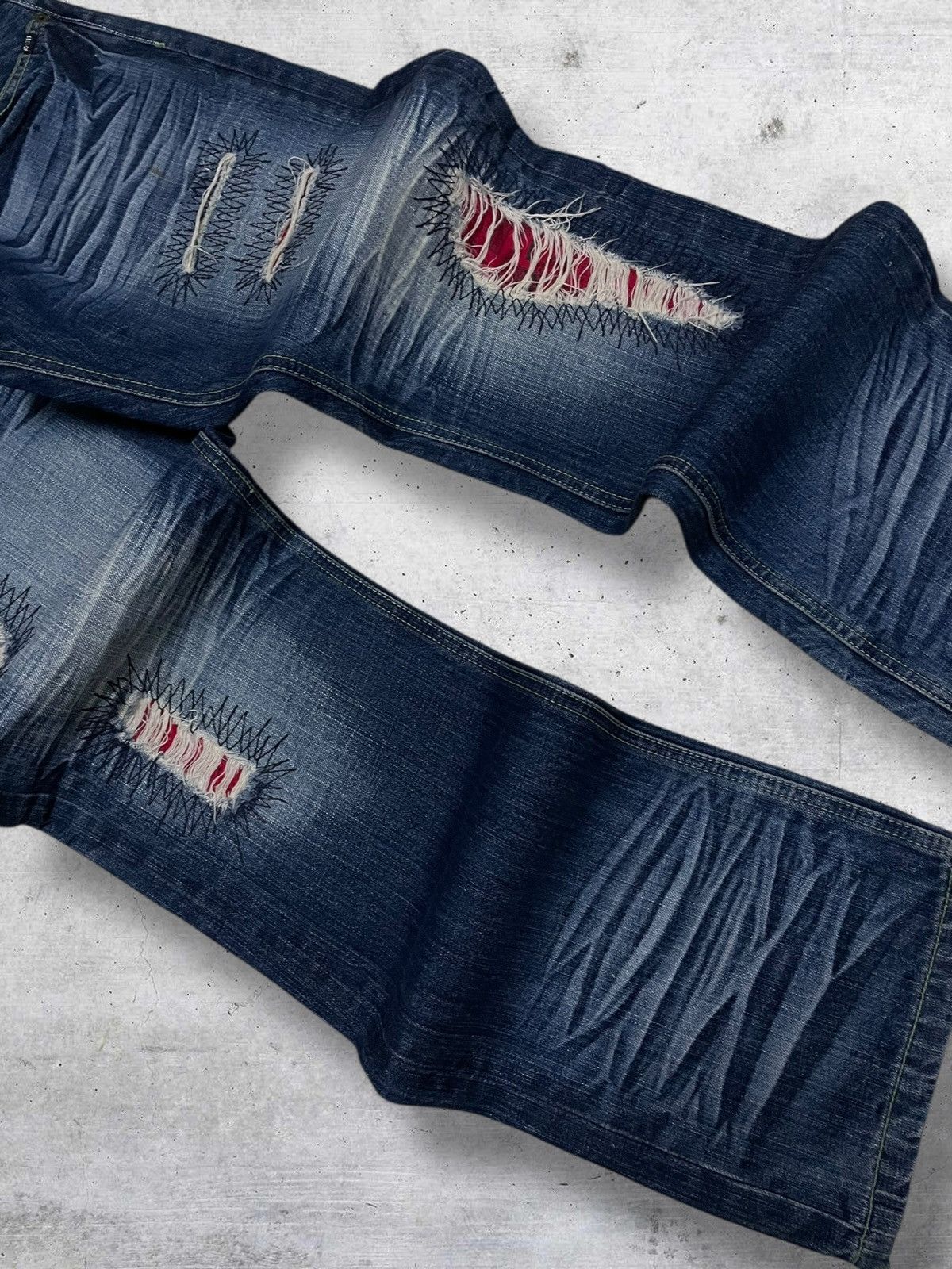 Hysteric Glamour VINTAGE MORE CORE DIVISION RIPPED JAPAN PUNK SUPERSTAR DENIM Size US 32 / EU 48 - 6 Thumbnail