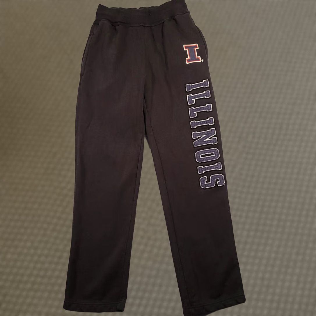 Vintage Colosseum Sweatpants Unisex Adults Small Illinois Fighting Illini Gray Pockets Logo Sweatpants Size US 29 - 1 Thumbnail