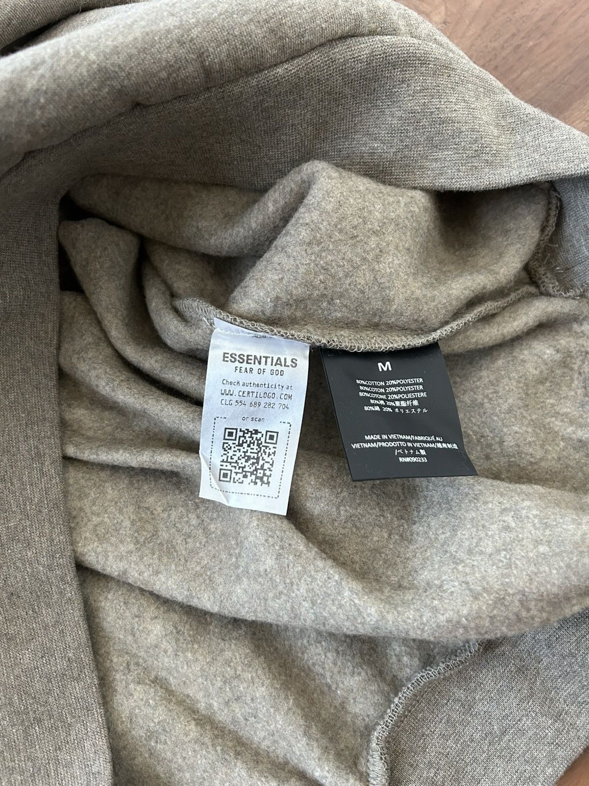 Fear of God Authentic Fear of God Essentials Fleece Hoodie Heather Gray Size US M / EU 48-50 / 2 - 4 Thumbnail