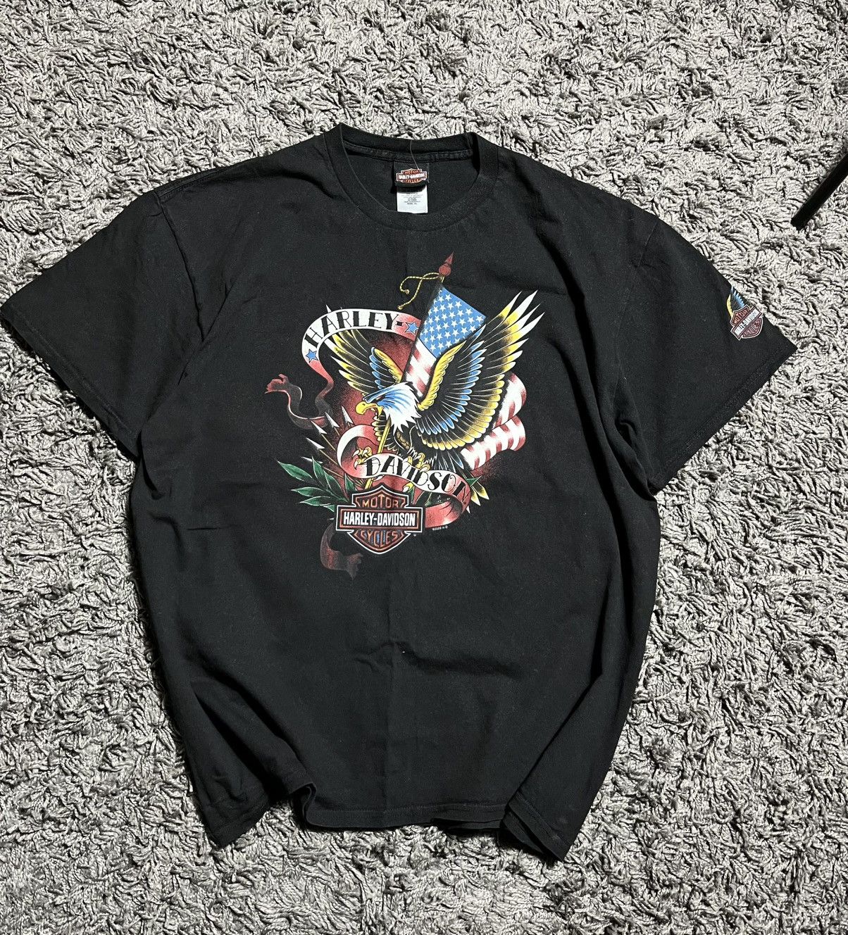 Harley Davidson HARLEY DAVIDSON GERMANY COTTON BIKER TEE Size US XL / EU 56 / 4 - 1 Thumbnail
