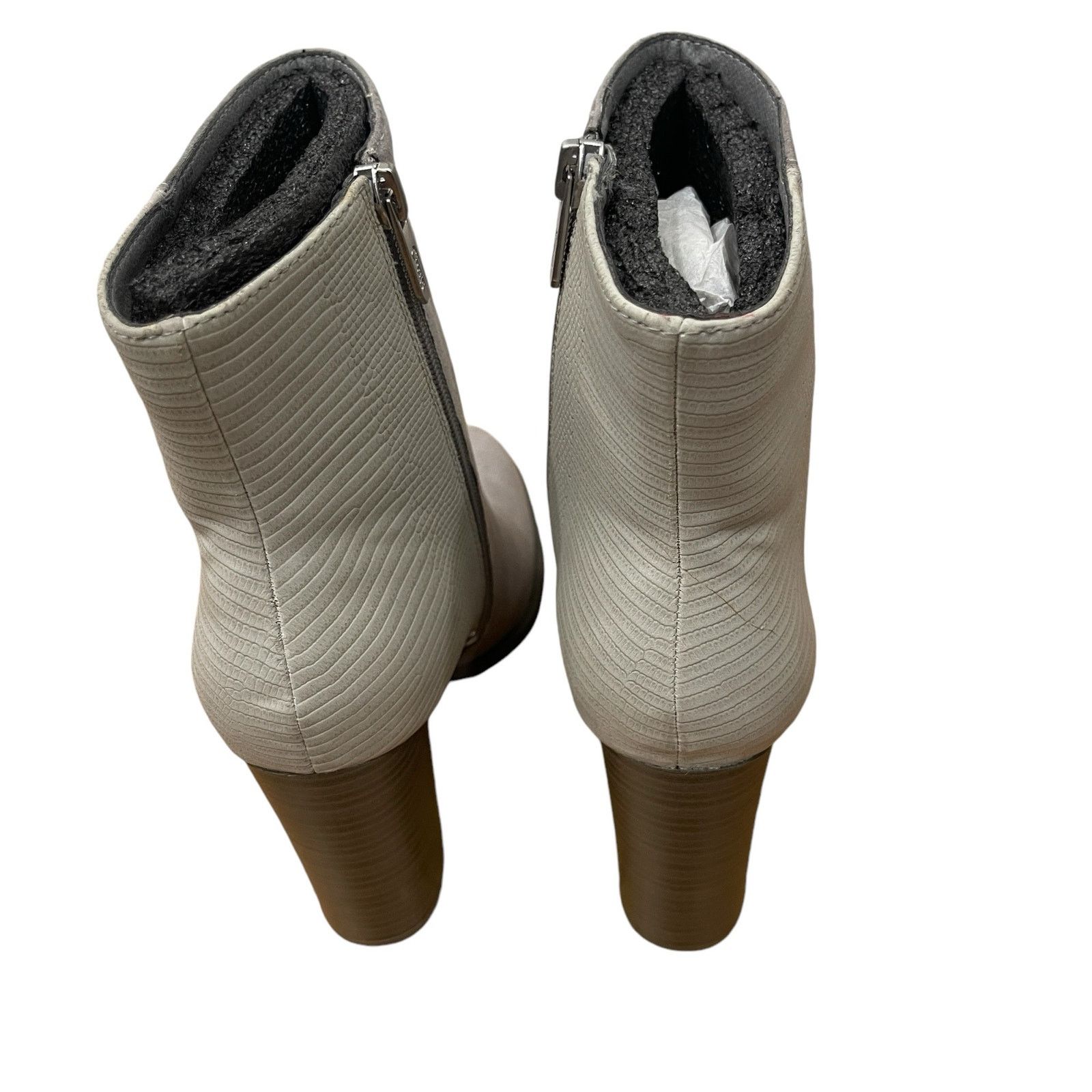 Sam Edelman Circus by Sam Edelman Grey Croc Embossed Suede Bootie Sz 8.5 Size US 8.5 / IT 38.5 - 5 Thumbnail