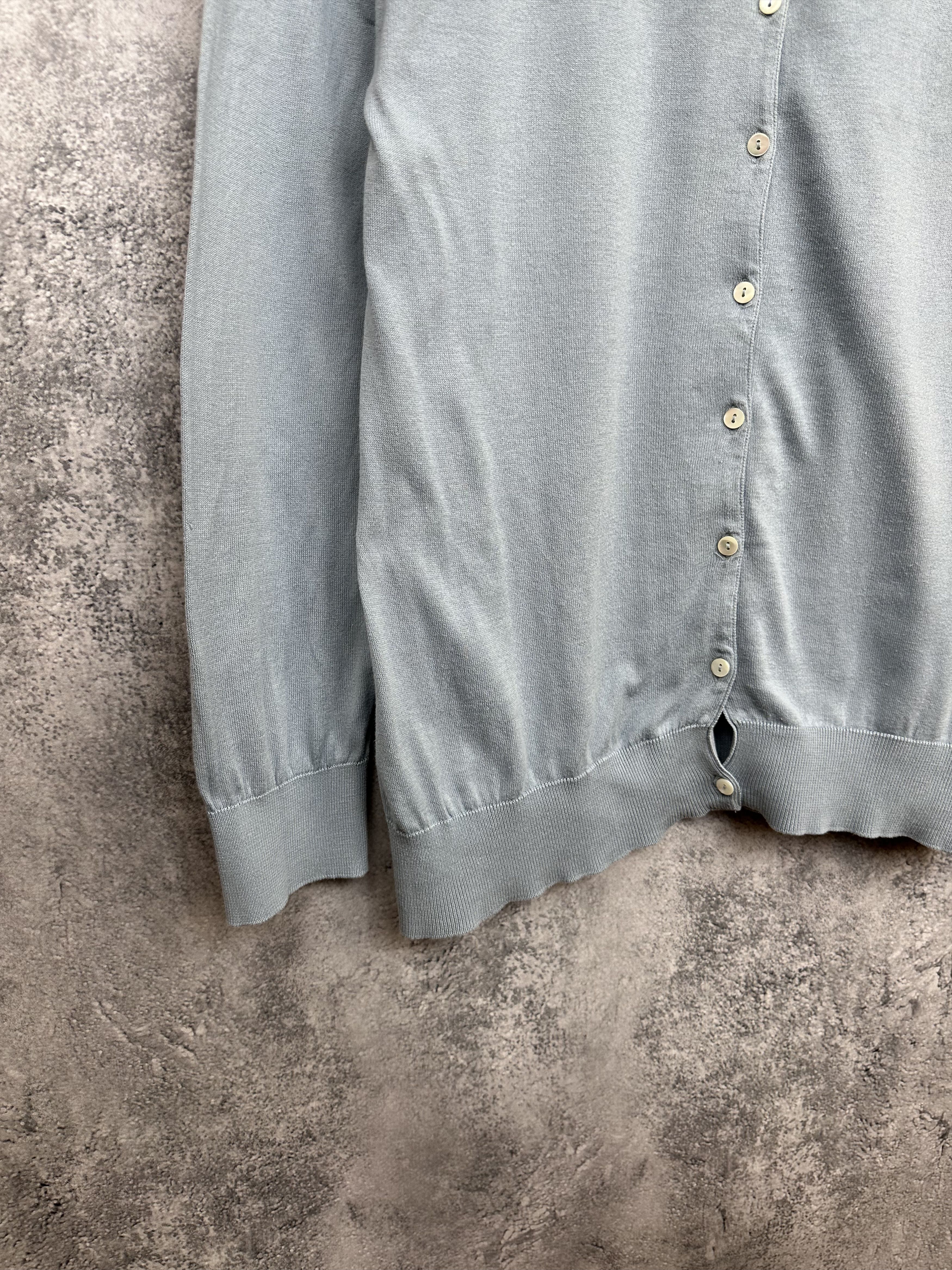 John Smedley John Smedley Sea Island Cotton Cardigan Crew Lightweight Size L / US 10 / IT 46 - 6 Thumbnail