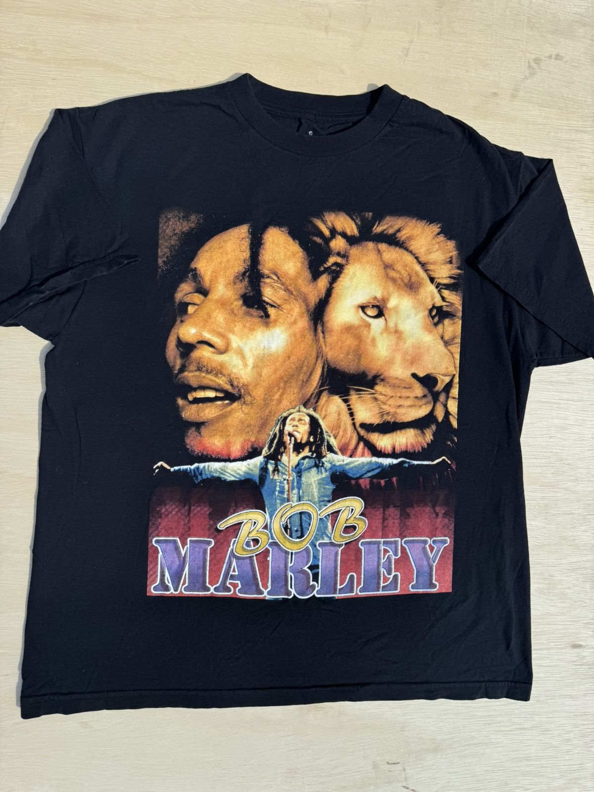 Bob Marley × Rap Tees × Vintage Bob Marley Catch A Fire Vintage 90s Rap Tour Concert T-Shirt Size US L / EU 52-54 / 3 - 11 Thumbnail
