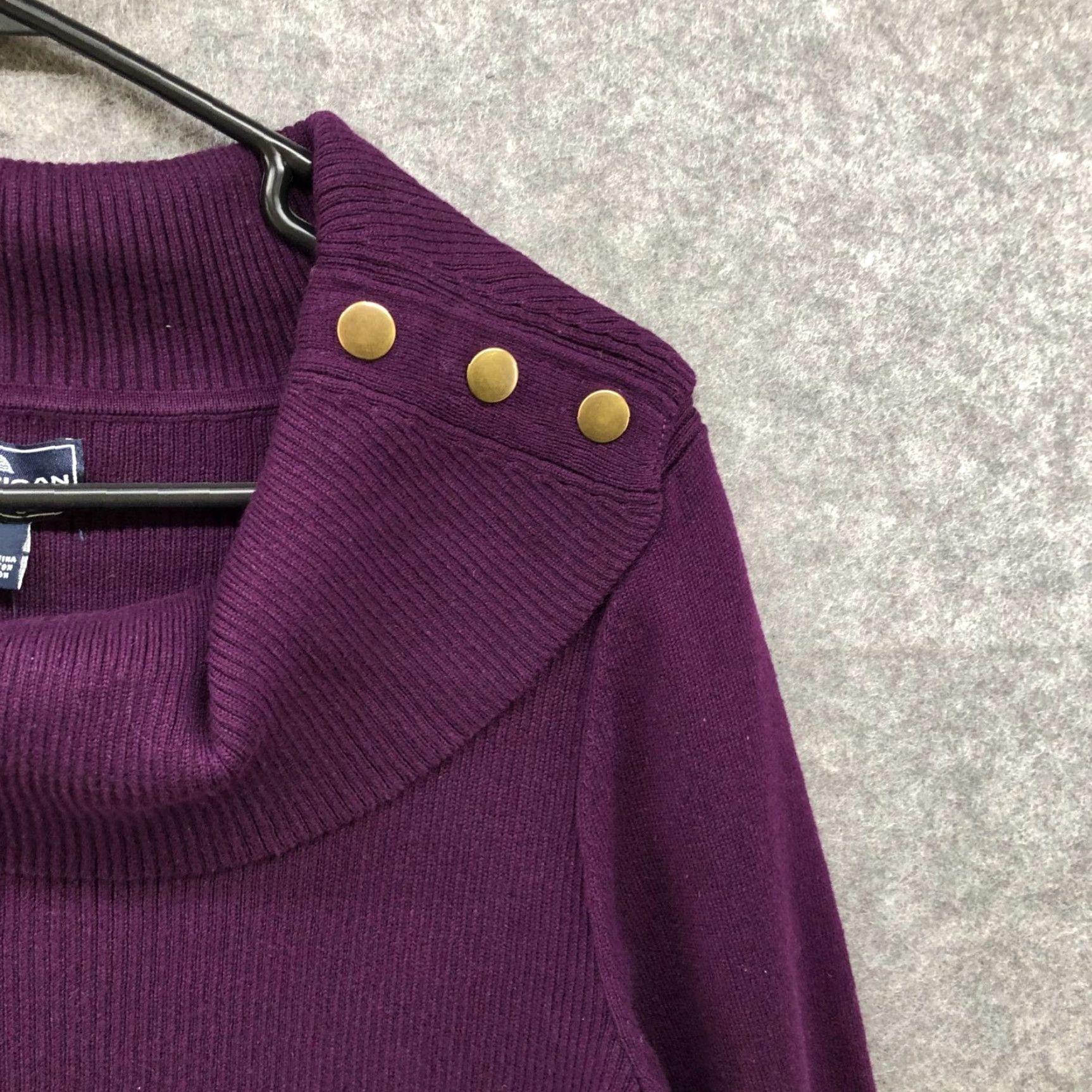 Vintage VINTAGE American Living NWT Purple Cowl Neck Knit Dress L Womens A Line Long Sleeve Size L / US 10 / IT 46 - 6 Thumbnail
