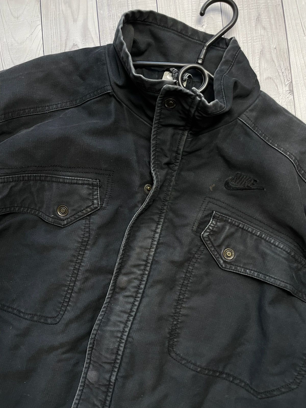 Vintage Vintage Nike denim jacket rare distressed rare size XL Size US XL / EU 56 / 4 - 2 Thumbnail