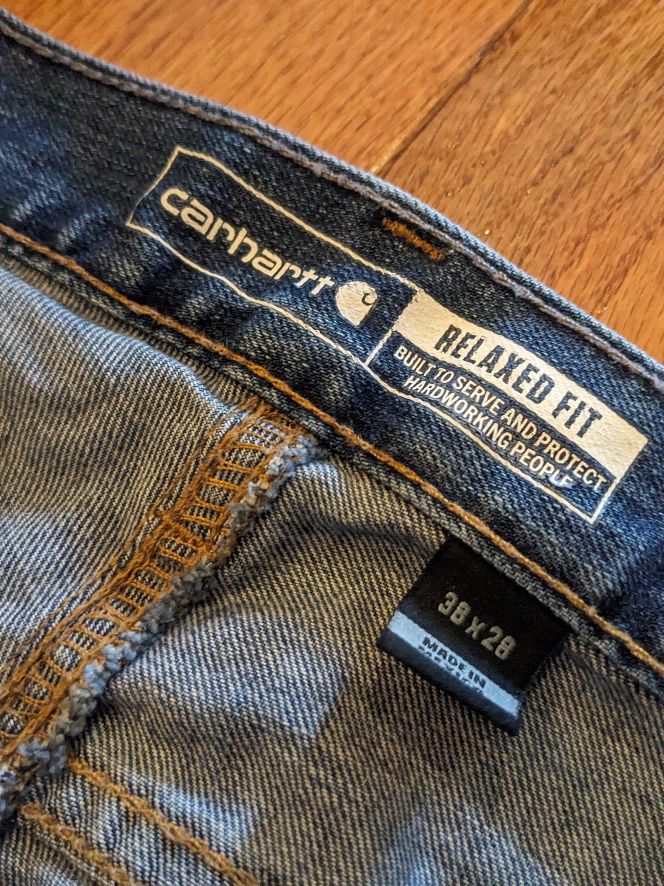 Carhartt × Vintage Carhartt Relaxed Fit 38 x 28 Blue Denim Jeans Size US 38 / EU 54 - 4 Thumbnail