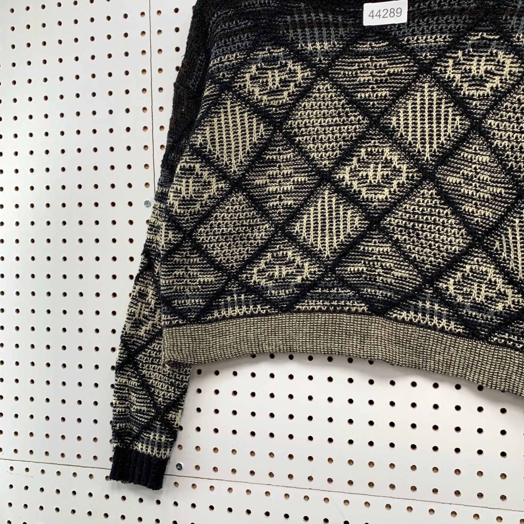 Forever 21 VINTAGE FOREVER 21 Knit Sweater Womens M Black Brown Argyle Crew Neck Loose Knit Shirt Pullover Winter Fall Womens Size M / US 6-8 / IT 42-44 - 3 Thumbnail