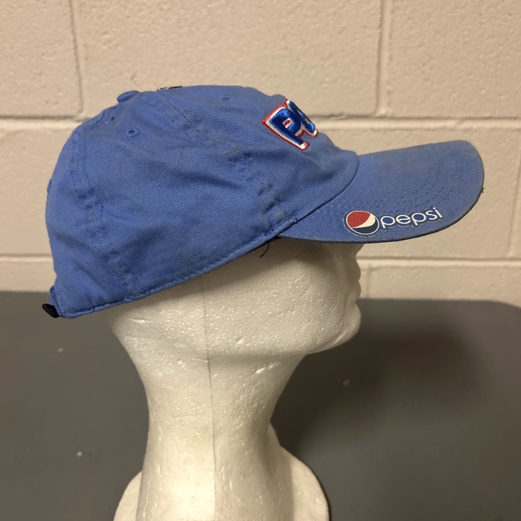 Vintage Ahead Pepsi Headwear Blue Hat Baseball Cap Adjustable NWT Extreme Fit Unisex Adults Cotton Cap Men Women Adjustable Blue NWT Size ONE SIZE - 4 Thumbnail