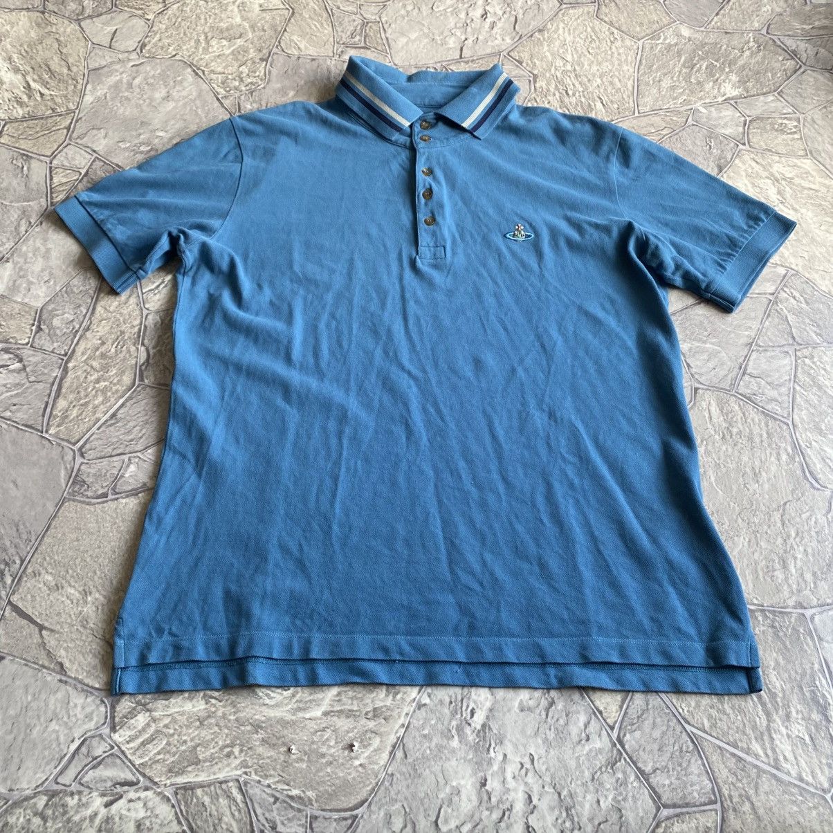 Vivienne Westwood Vivienne Westwood Polo T-Shirt Orb Logo Luxury Size US XL / EU 56 / 4 - 4 Thumbnail