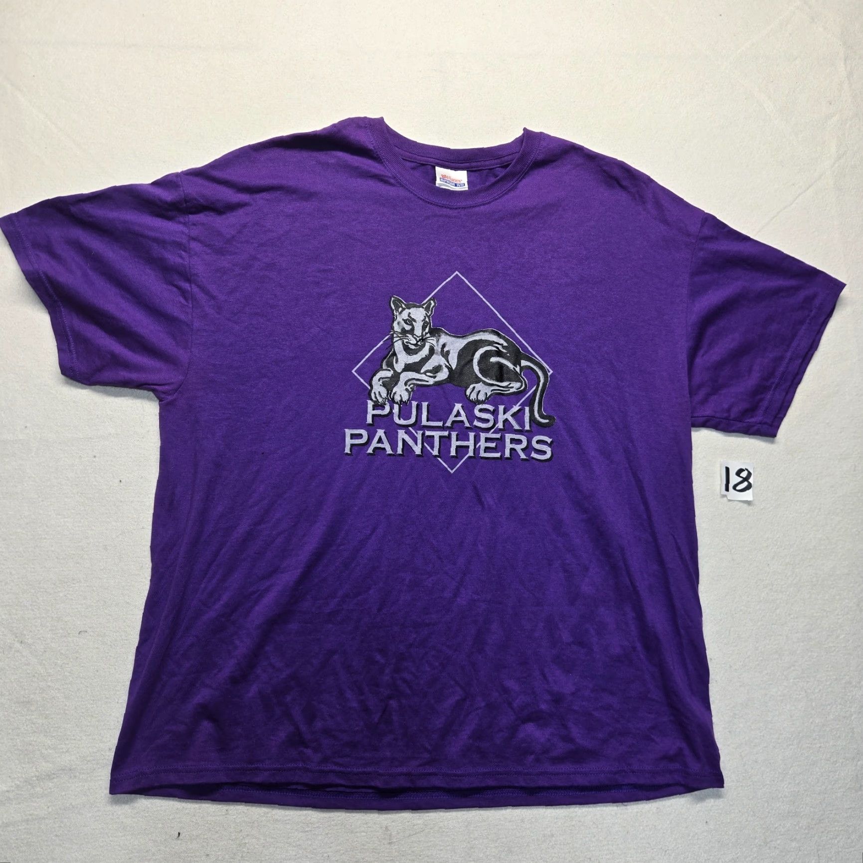 Hanes Hanes Shirt Adult Men's 2XL Purple Pulaski Panthers Virginia VA Tee T-Shirt XXL Size US XXL / EU 58 / 5 - 2 Thumbnail