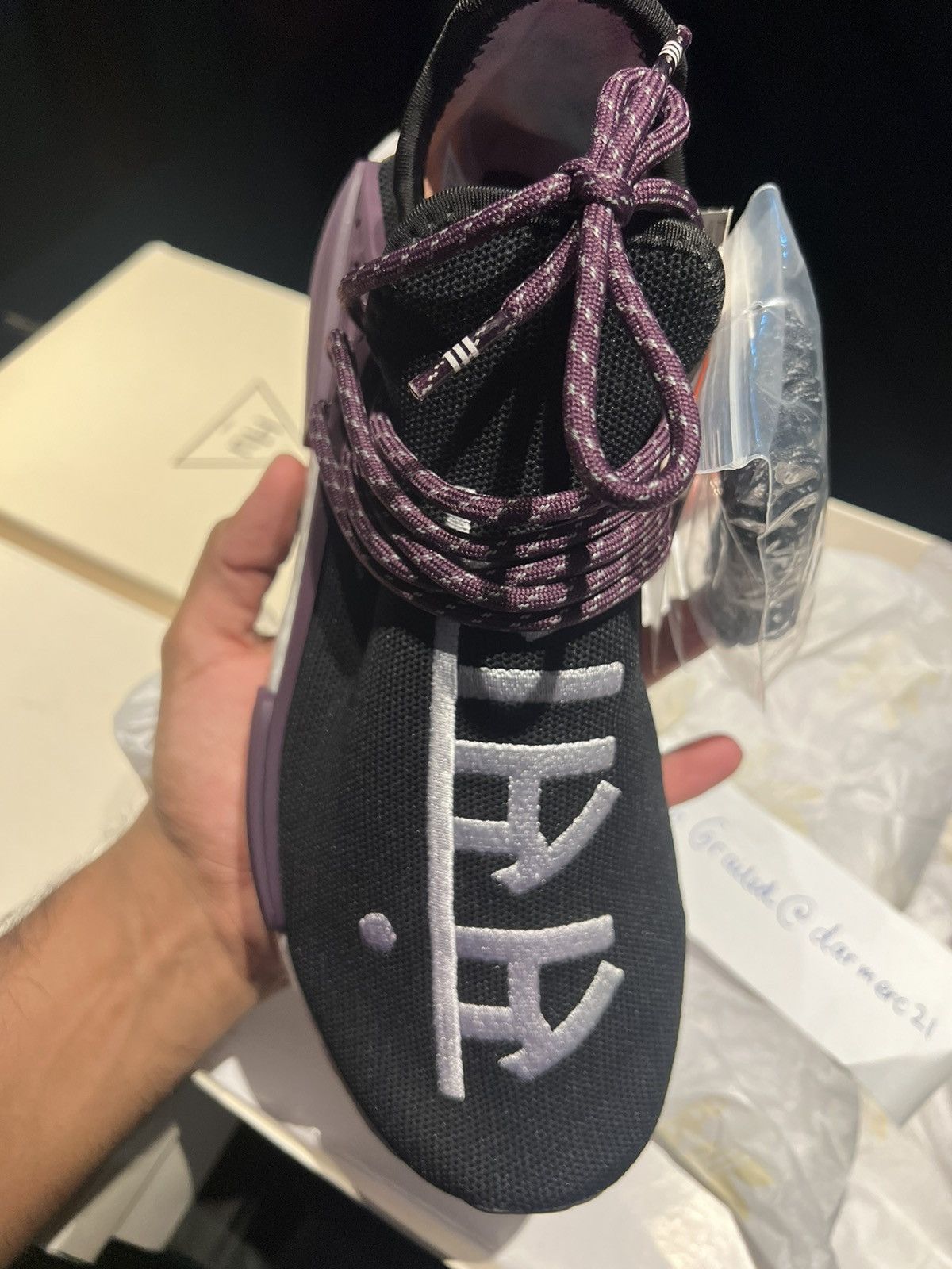 Adidas × Pharrell Adidas Human Race Pharrell Holi (Core Black) Size US 8.5 / EU 41-42 - 4 Thumbnail