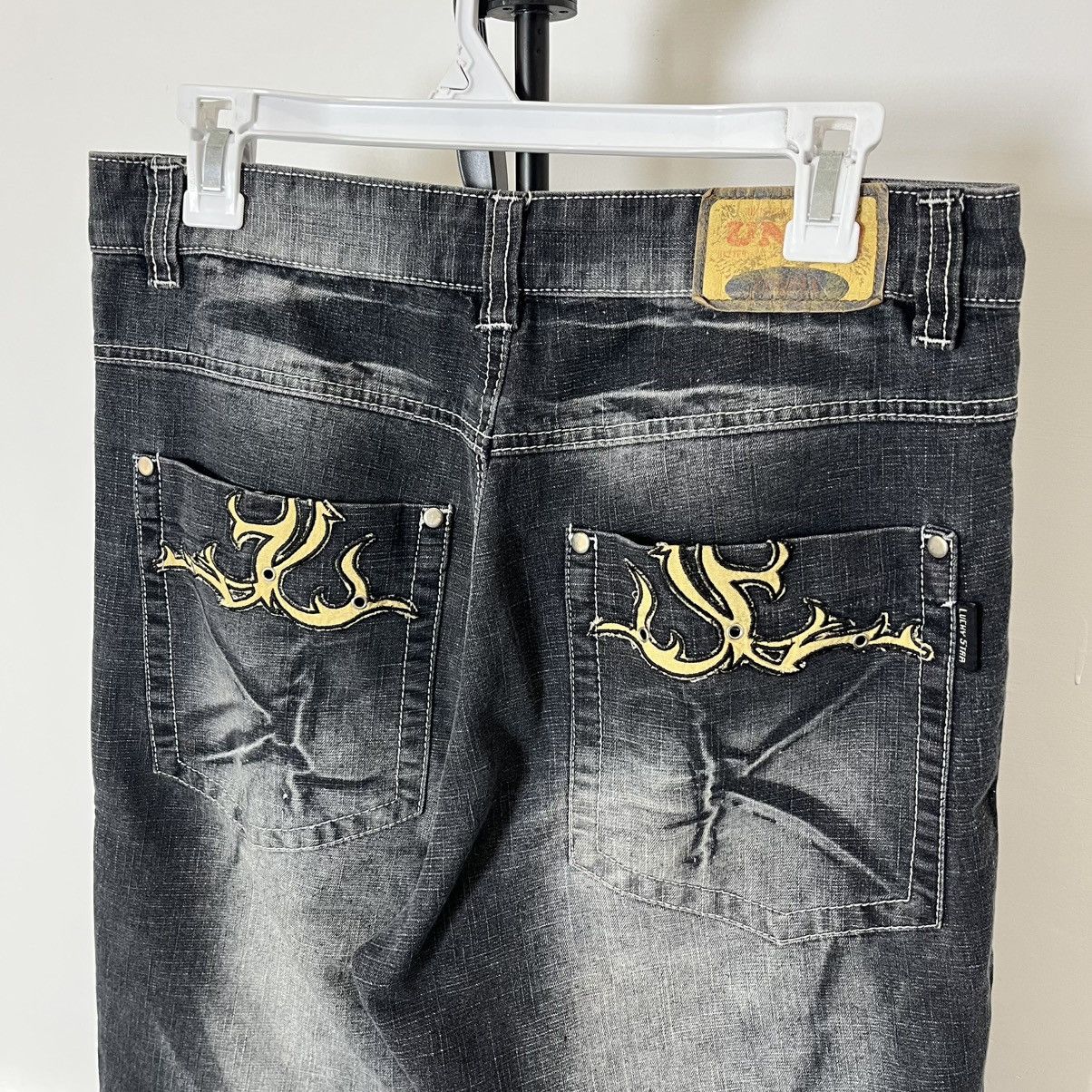 Japanese Brand UNDO Japan Denim Shorts – Embroidered Back Pockets Size US 30 / EU 46 - 3 Thumbnail