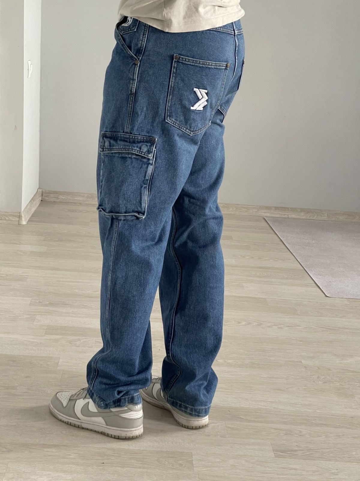 Karl Kani Karl Kani Embroidered Y2k High Waist Loose Cargo Jeans Size US 34 / EU 50 - 9 Thumbnail