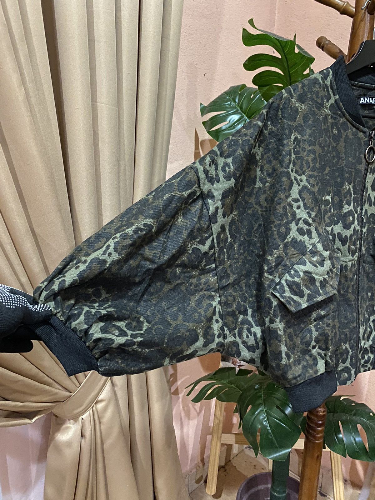 If Six Was Nine ANAP Camo Leopard Print Wing Bat Bomber Jacket Streetwear Size US L / EU 52-54 / 3 - 5 Thumbnail