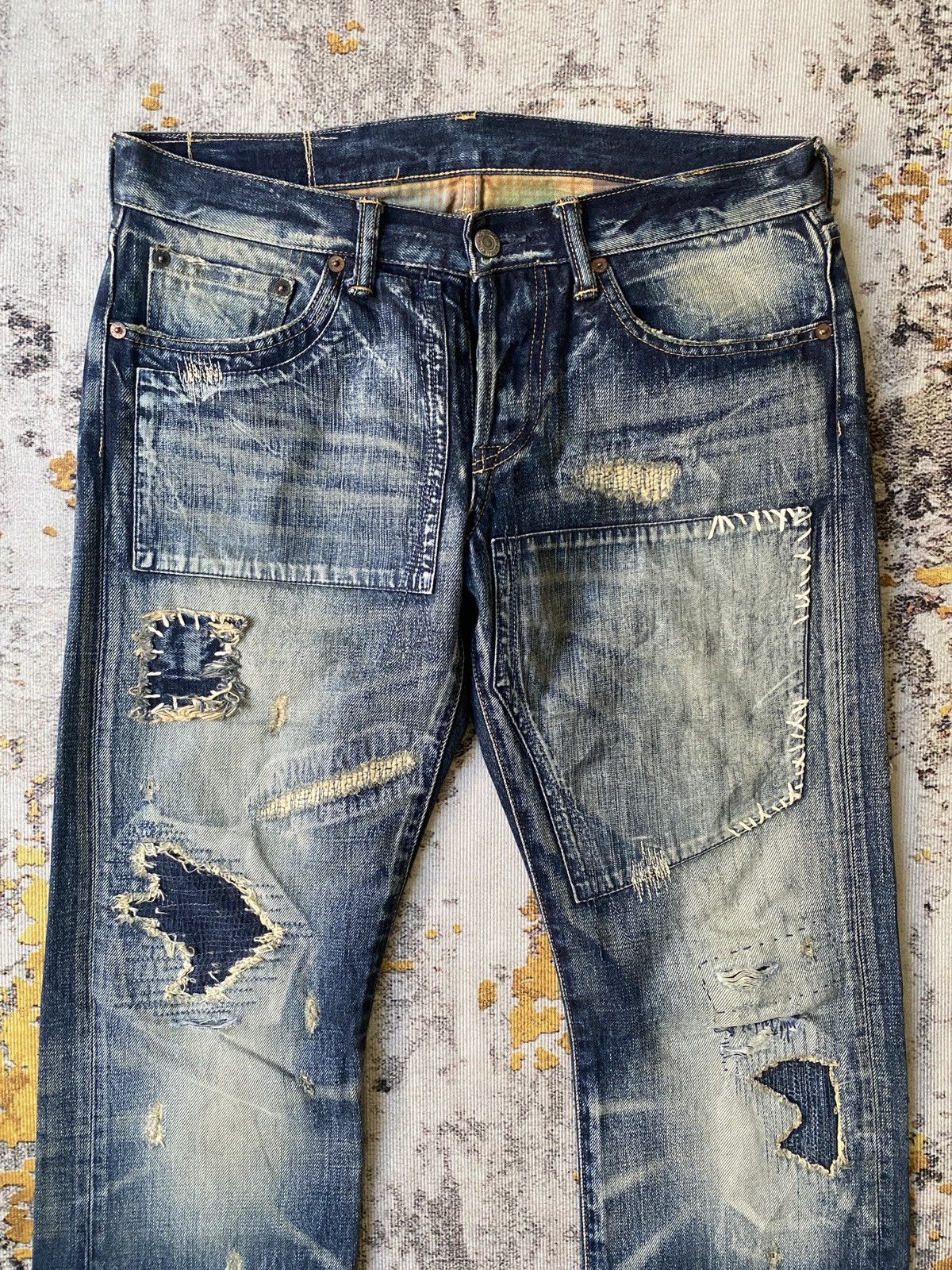 Kapital Vintage Eternal Japan Patchwork Boro Design Kapital Denim Size US 31 - 5 Thumbnail