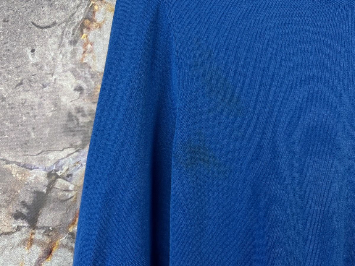Lacoste Lacoste Blue V-Neck Cotton Sweater with Crocodile Logo Size US L / EU 52-54 / 3 - 13 Thumbnail