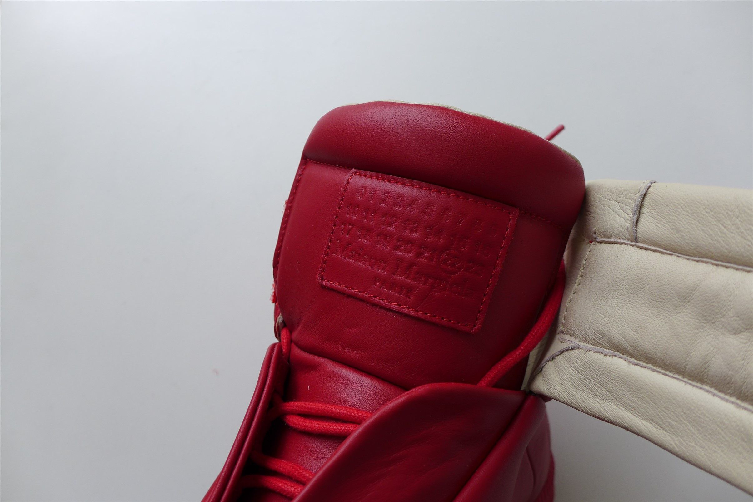 Maison Margiela Margiela Future High Sneakers - Red Leather Size US 8 / EU 41 - 9 Thumbnail