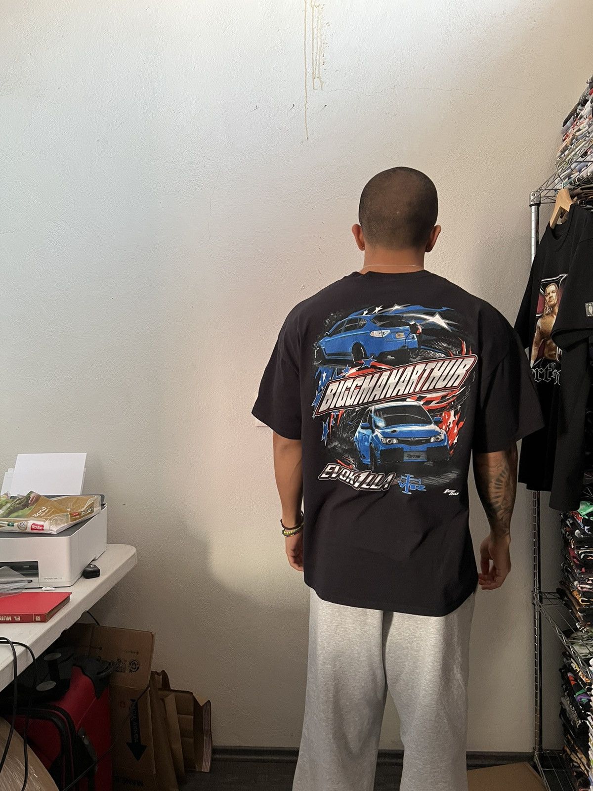 NASCAR 2000s Biggmanarthur Evok1lla Subaru VTR Konstant Design Tee Size US XL / EU 56 / 4 - 3 Thumbnail