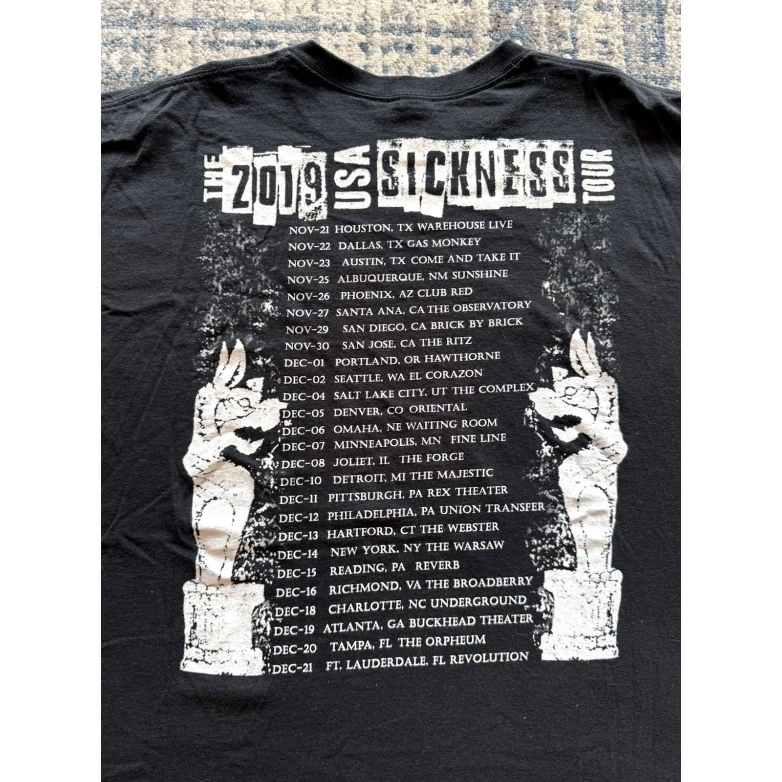 Gildan VINTAGE Morbid Angel Sickness Tour Concert T Shirt 2XL Black Gildan Men Band Metal Music Deicide Size US XXL / EU 58 / 5 - 4 Thumbnail