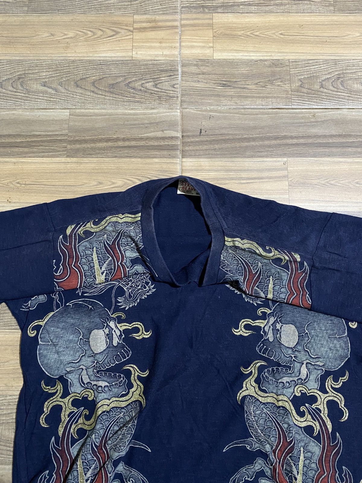 Japanese Brand STRANGE HEAVEN FADED SKULL SHORT TEE Size US M / EU 48-50 / 2 - 6 Thumbnail
