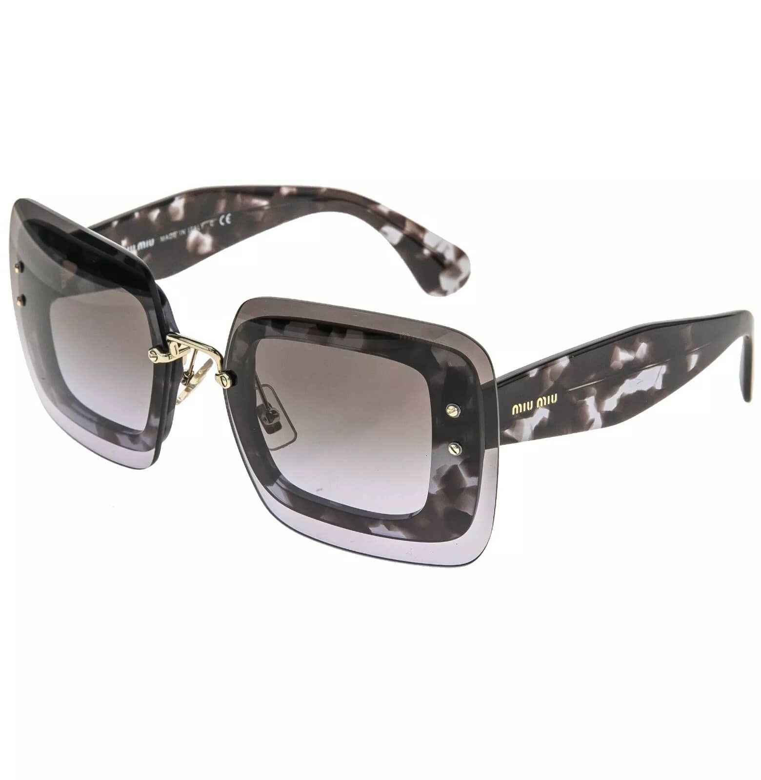 Miu Miu MIU MIU REVEAL MU02RS Lilac Brown Fashion Sunglasses 02R Size ONE SIZE - 4 Thumbnail
