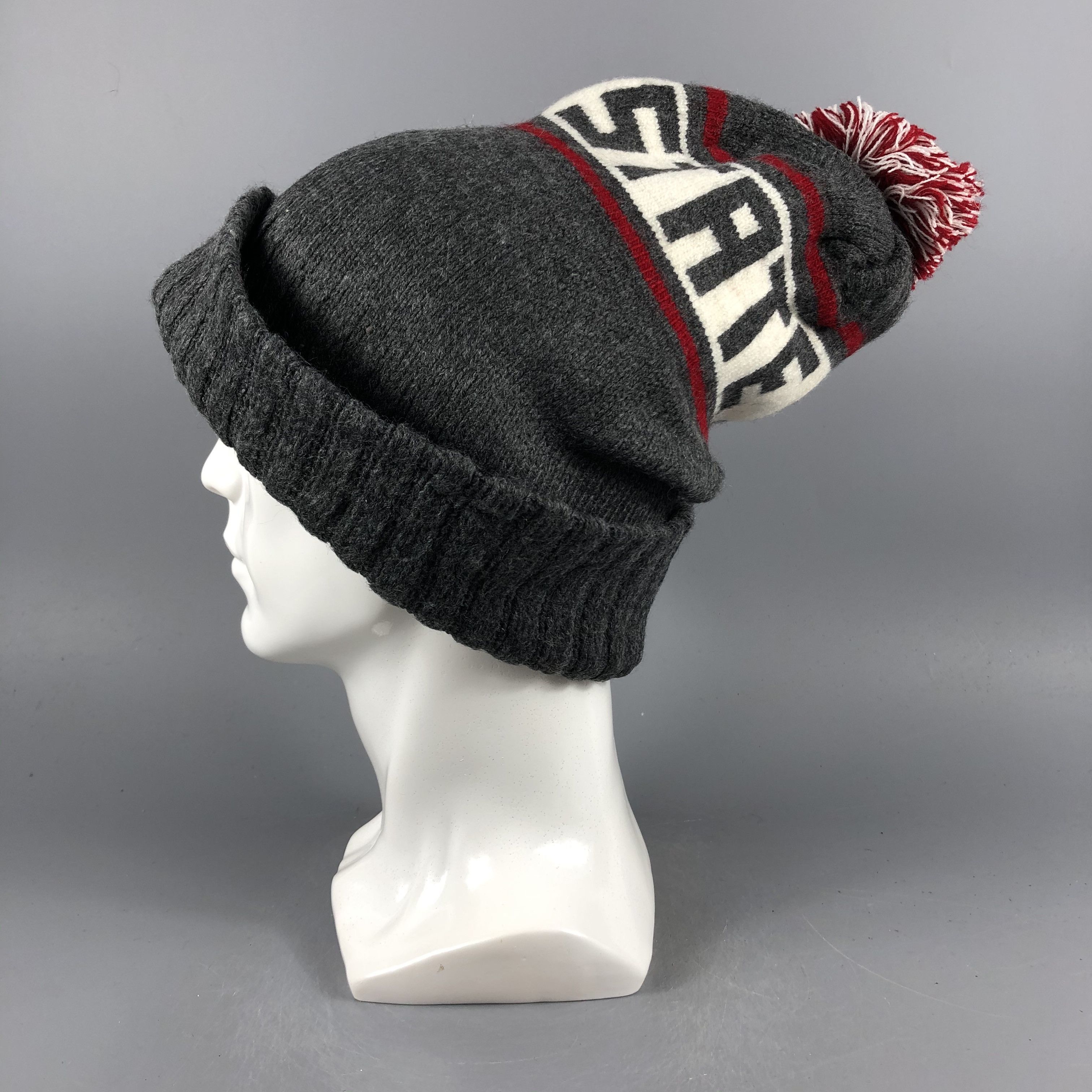 Vintage Logofit PomPom Beanie Snow Hat Snow Cap -D1191 Size ONE SIZE - 1 Thumbnail