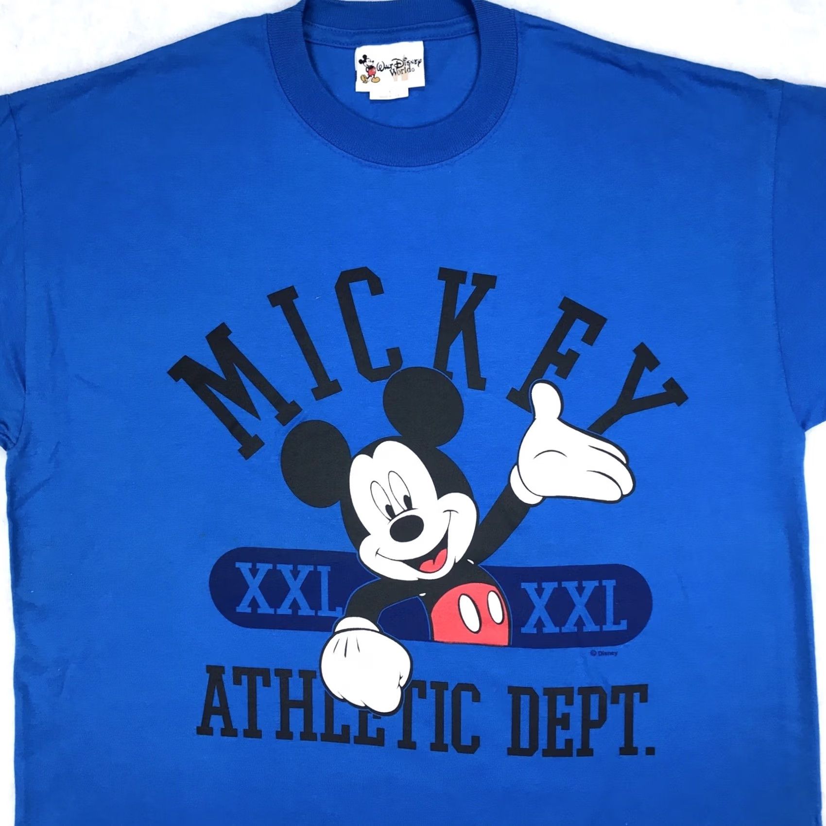 Disney VINTAGE Mickey Mouse ATHLETIC DEPT. T-Shirt Men M Blue 90s Cartoon Walt Disney World Mickey Womens/Mens Size US M / EU 48-50 / 2 - 2 Thumbnail