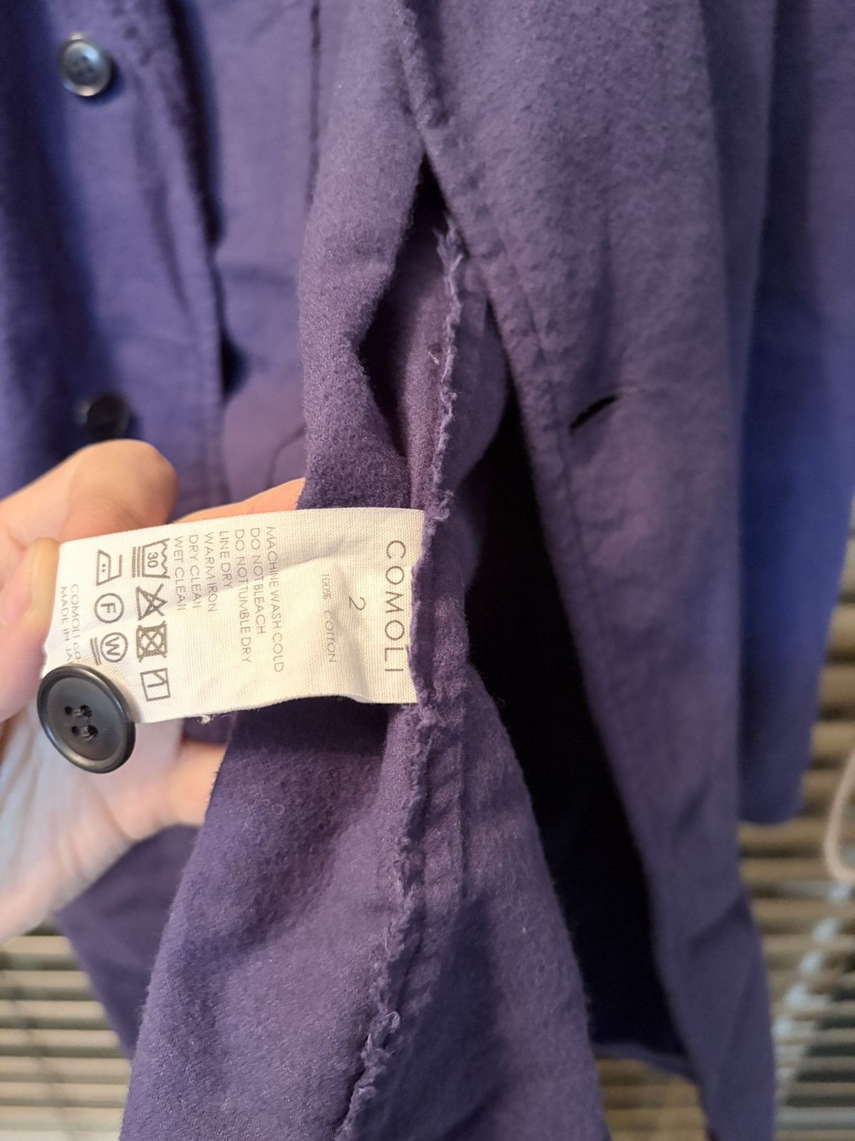 Comoli [2] Comoli 25aw cotton flannel jacket royal blue Size US L / EU 52-54 / 3 - 6 Thumbnail