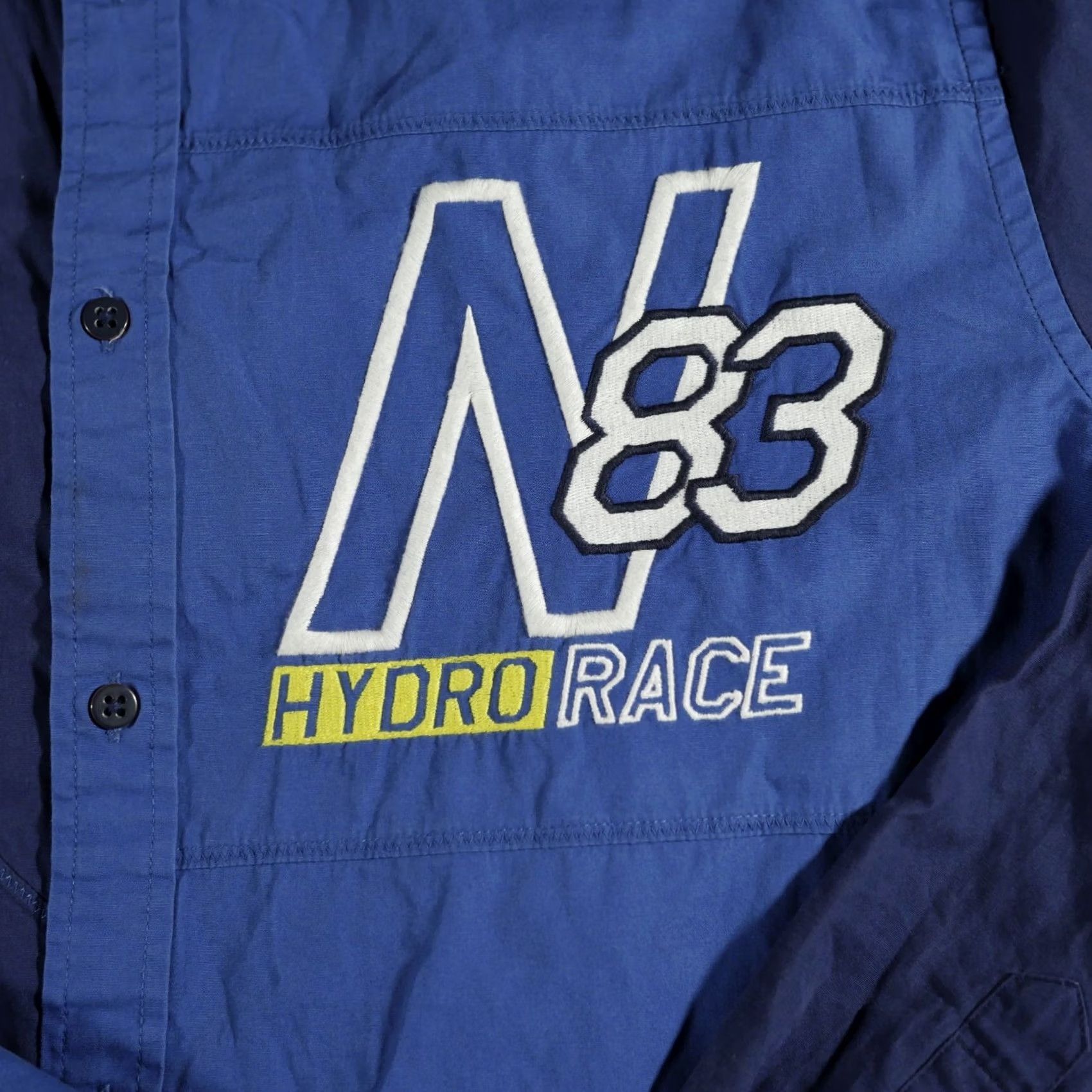 Nautica Nautica Hydro Race Shirt Mens 2XL Blue Red Colorblock Barrel Cuff Button-Up Classic Fit Short Sleeve? Size US XXL / EU 58 / 5 - 2 Thumbnail