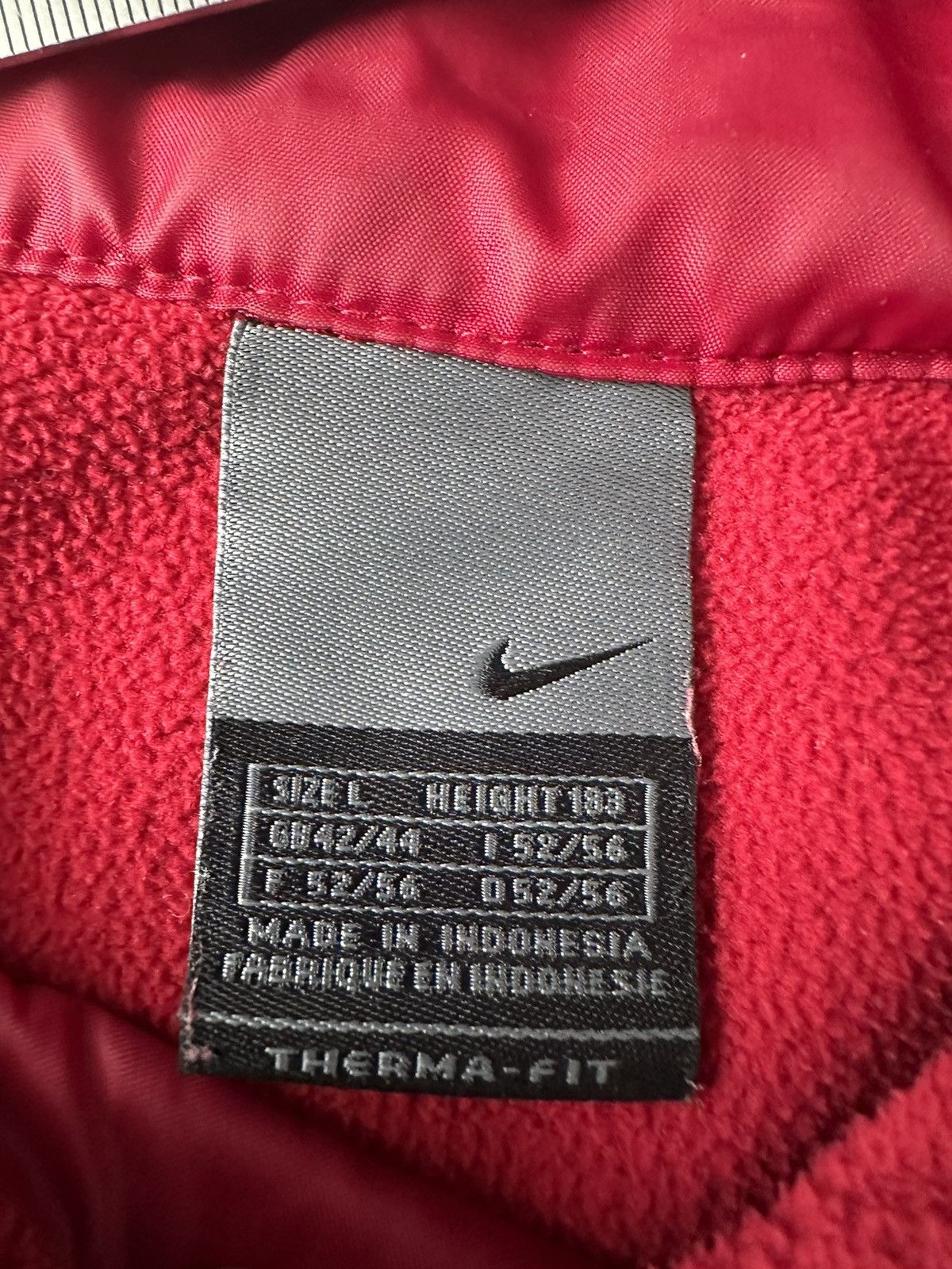 Nike 00’s Nike Vintage Therma Fit Barcelona Red fleece Sweatshirt Size US L / EU 52-54 / 3 - 9 Thumbnail